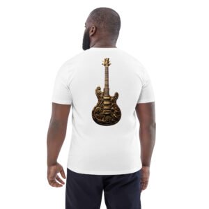 koszulka z mechaniczną gitarą elektryczną