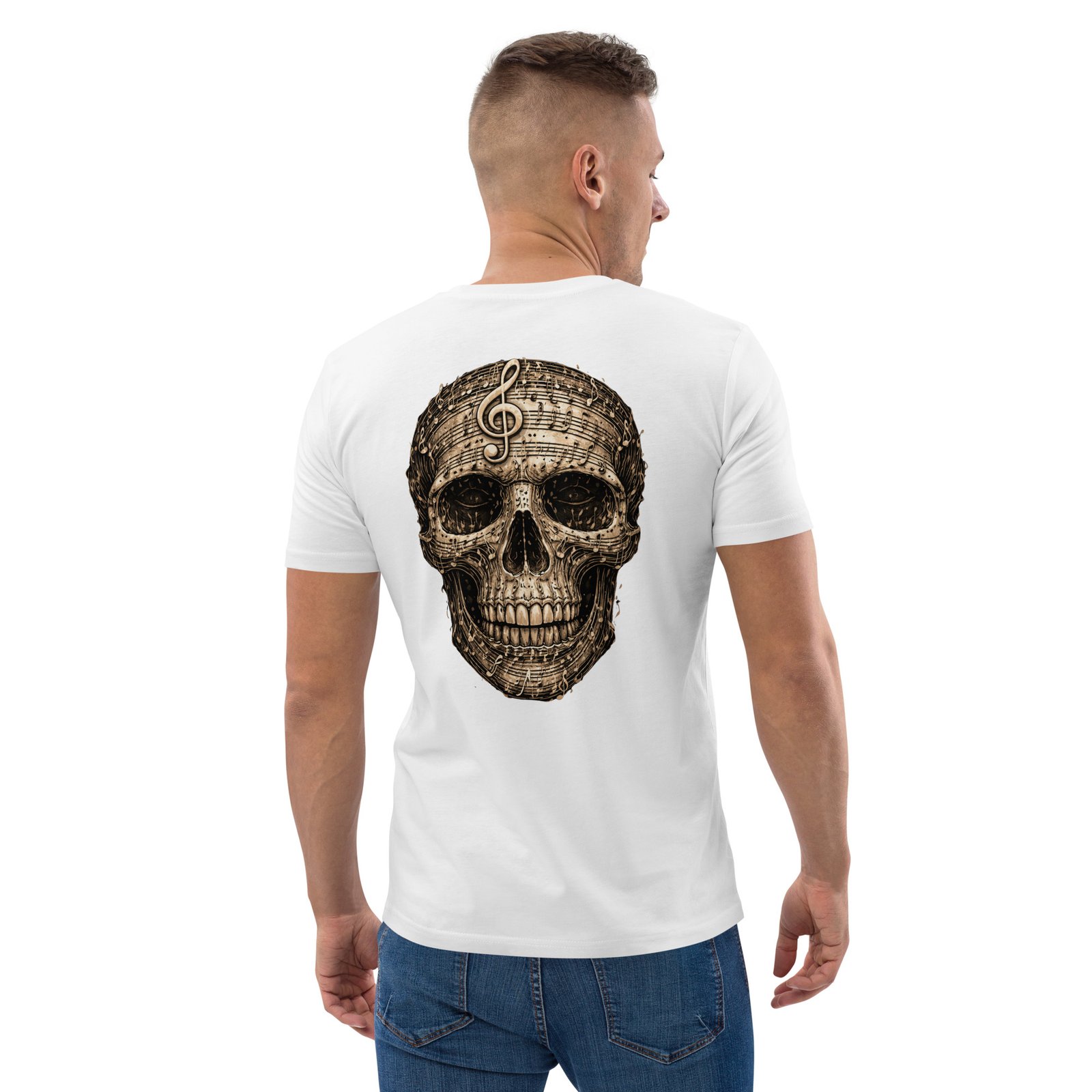 Koszulka muzyczna „Skull Symphony” – koszulka z czaszką i nutami muzycznymi| Zarn.pl Koszulka muzyczna „Skull Symphony” – koszulka z czaszką i nutami muzycznymi - obrazek 21