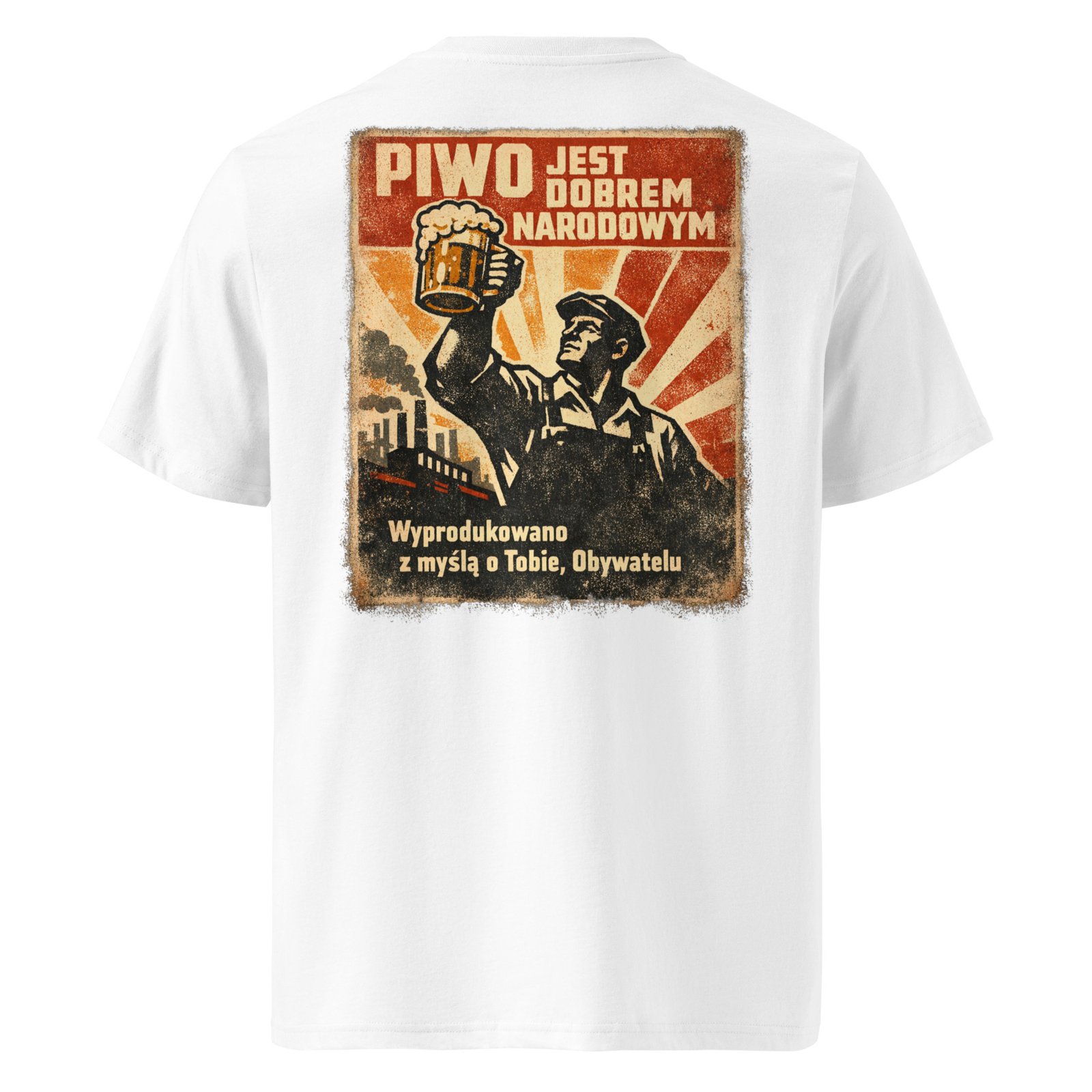 Koszulka męska „Piwo Jest Dobrem Narodowym” – koszulka PRL z piwem retro| Zarn.pl Koszulka męska „Piwo Jest Dobrem Narodowym” – koszulka PRL z piwem retro - obrazek 6