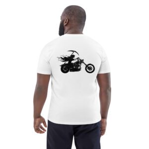 koszulka motocyklista kostucha na chopperze