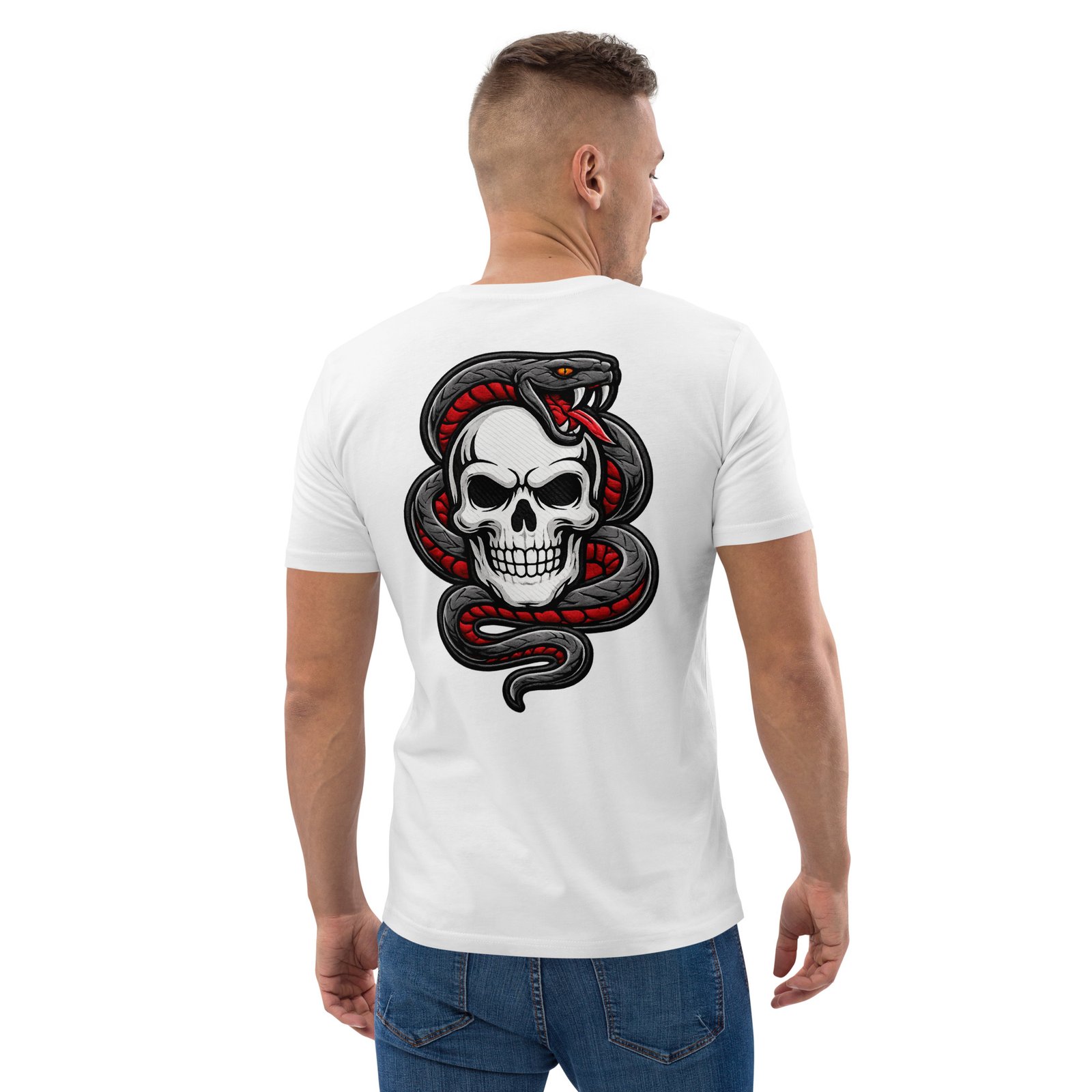 Męska koszulka „Snake Skull” – koszulka męska z czaszką i wężem| Zarn.pl Męska koszulka „Snake Skull” – koszulka męska z czaszką i wężem - obrazek 21