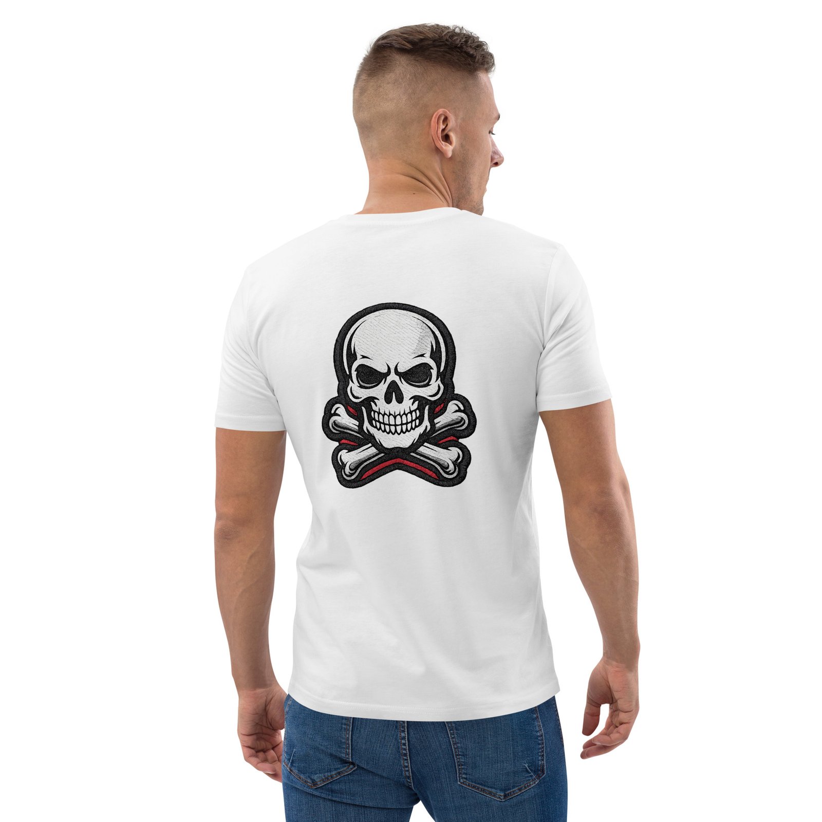 Męska koszulka „Czaszka i Skrzyżowane Kości” – koszulka męska z mrocznym nadrukiem skull| Zarn.pl Męska koszulka „Czaszka i Skrzyżowane Kości” – koszulka męska z mrocznym nadrukiem skull - obrazek 21