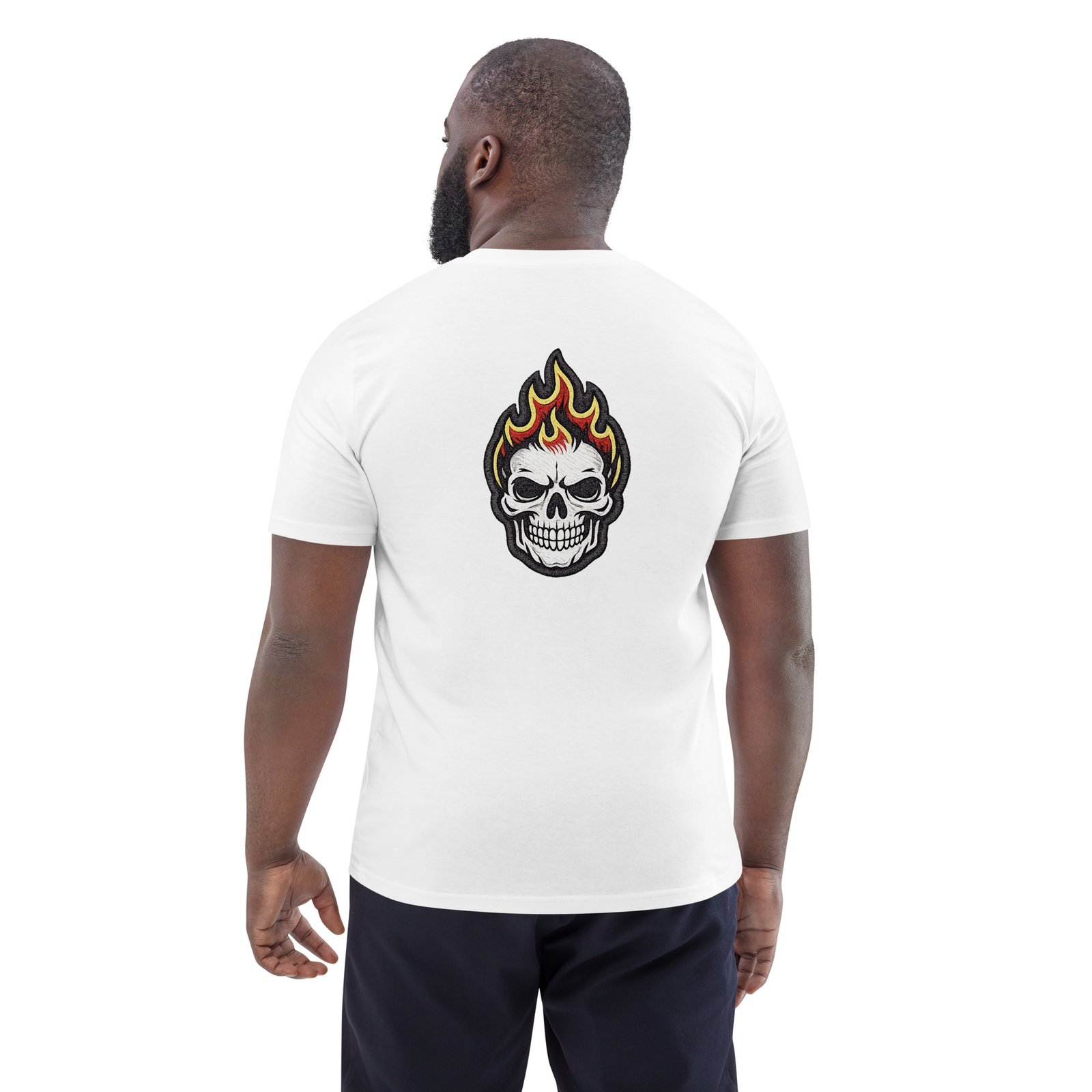 Męska koszulka „Flaming Skull” – koszulka męska z płonącą czaszką| Zarn.pl Męska koszulka „Flaming Skull” – koszulka męska z płonącą czaszką - obrazek 15