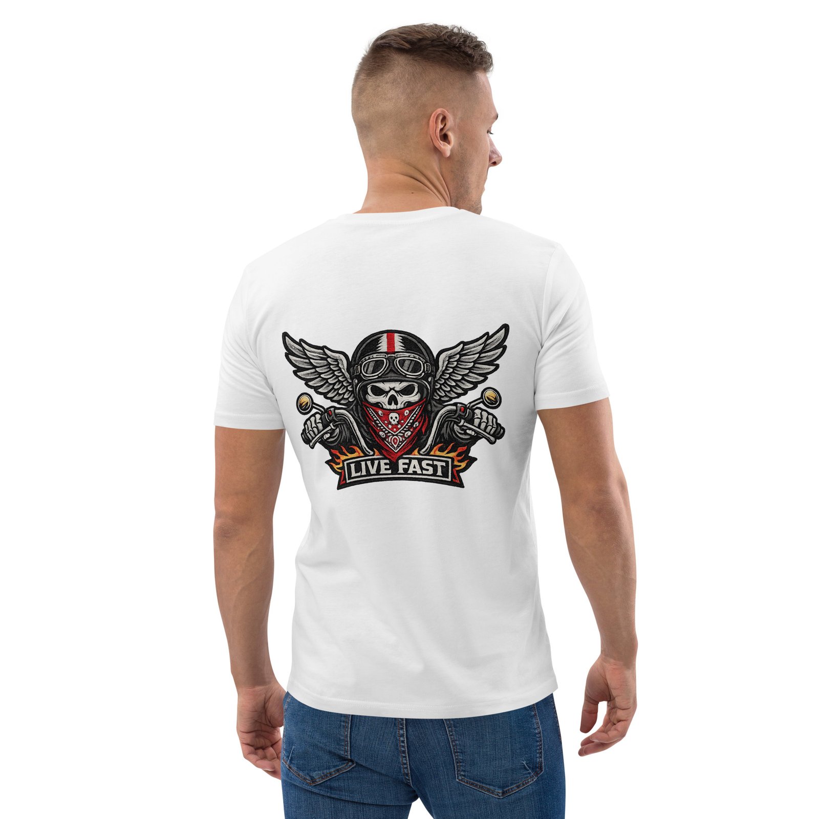 Koszulka biker Live Fast z czaszką i skrzydłami| Zarn.pl Koszulka biker Live Fast z czaszką i skrzydłami - obrazek 21