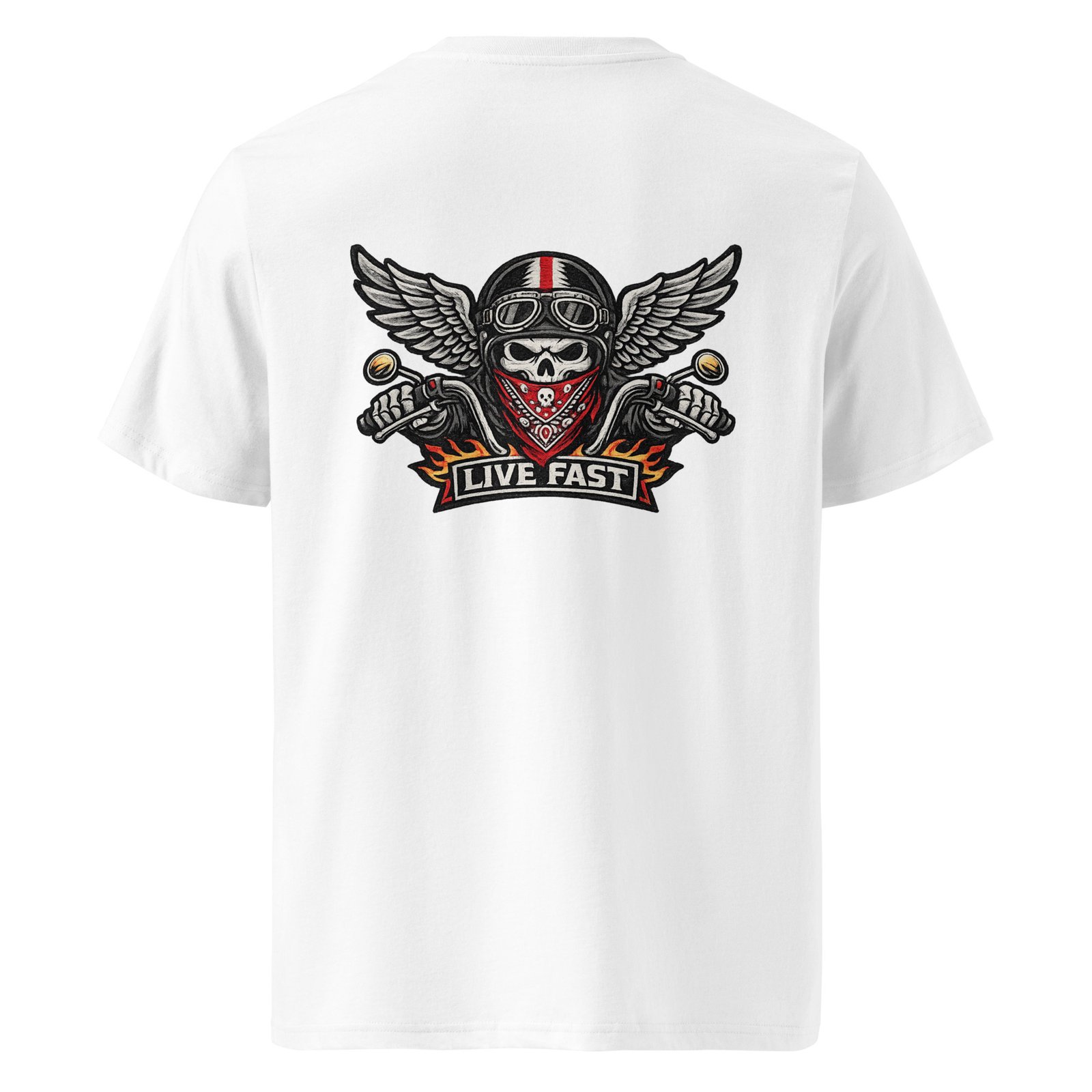 Koszulka biker Live Fast z czaszką i skrzydłami| Zarn.pl Koszulka biker Live Fast z czaszką i skrzydłami - obrazek 6