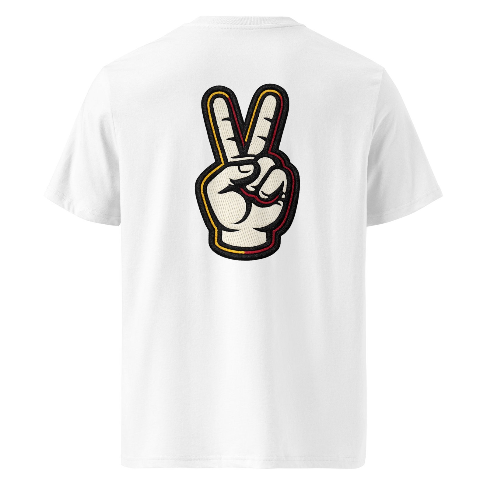 Koszulka męska „Peace Hand Retro” – koszulka z dłonią pokazującą znak pokoju| Zarn.pl Koszulka męska „Peace Hand Retro” – koszulka z dłonią pokazującą znak pokoju - obrazek 6