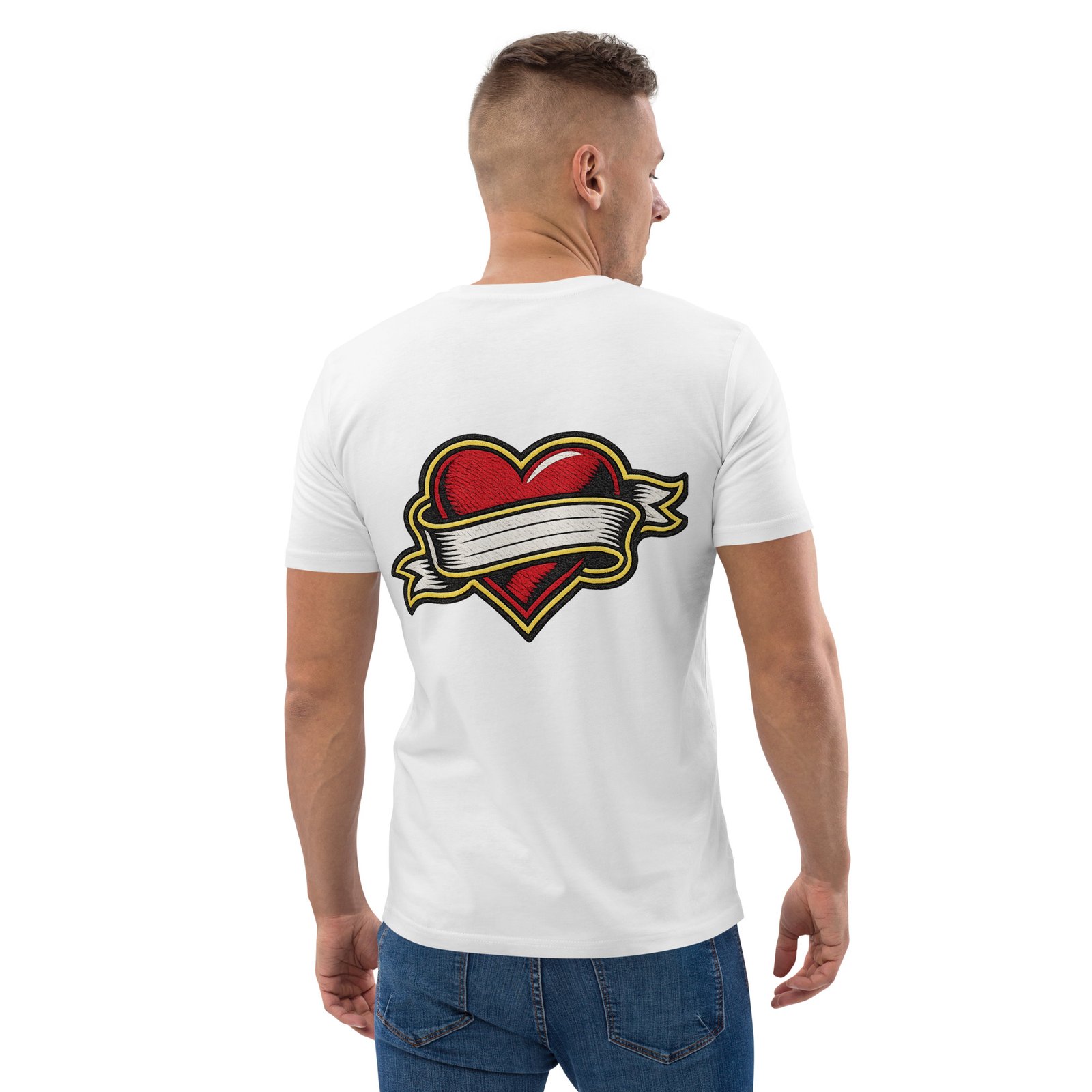 Koszulka męska „Tattoo Heart Ribbon” – koszulka z sercem i ozdobną wstęgą| Zarn.pl Koszulka męska „Tattoo Heart Ribbon” – koszulka z sercem i ozdobną wstęgą - obrazek 21