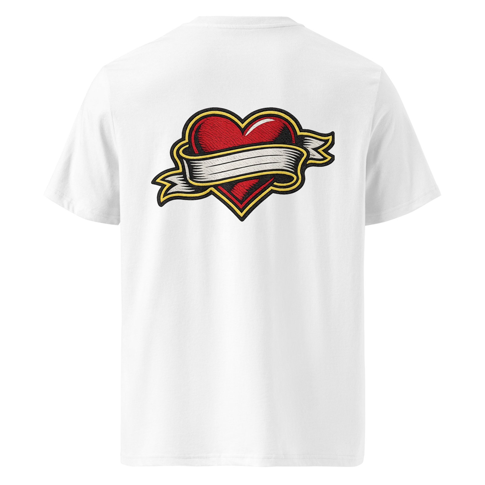 Koszulka męska „Tattoo Heart Ribbon” – koszulka z sercem i ozdobną wstęgą| Zarn.pl Koszulka męska „Tattoo Heart Ribbon” – koszulka z sercem i ozdobną wstęgą - obrazek 6