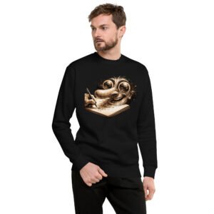 męska bluza z surrealistyczną postacią rysowaną na kartce