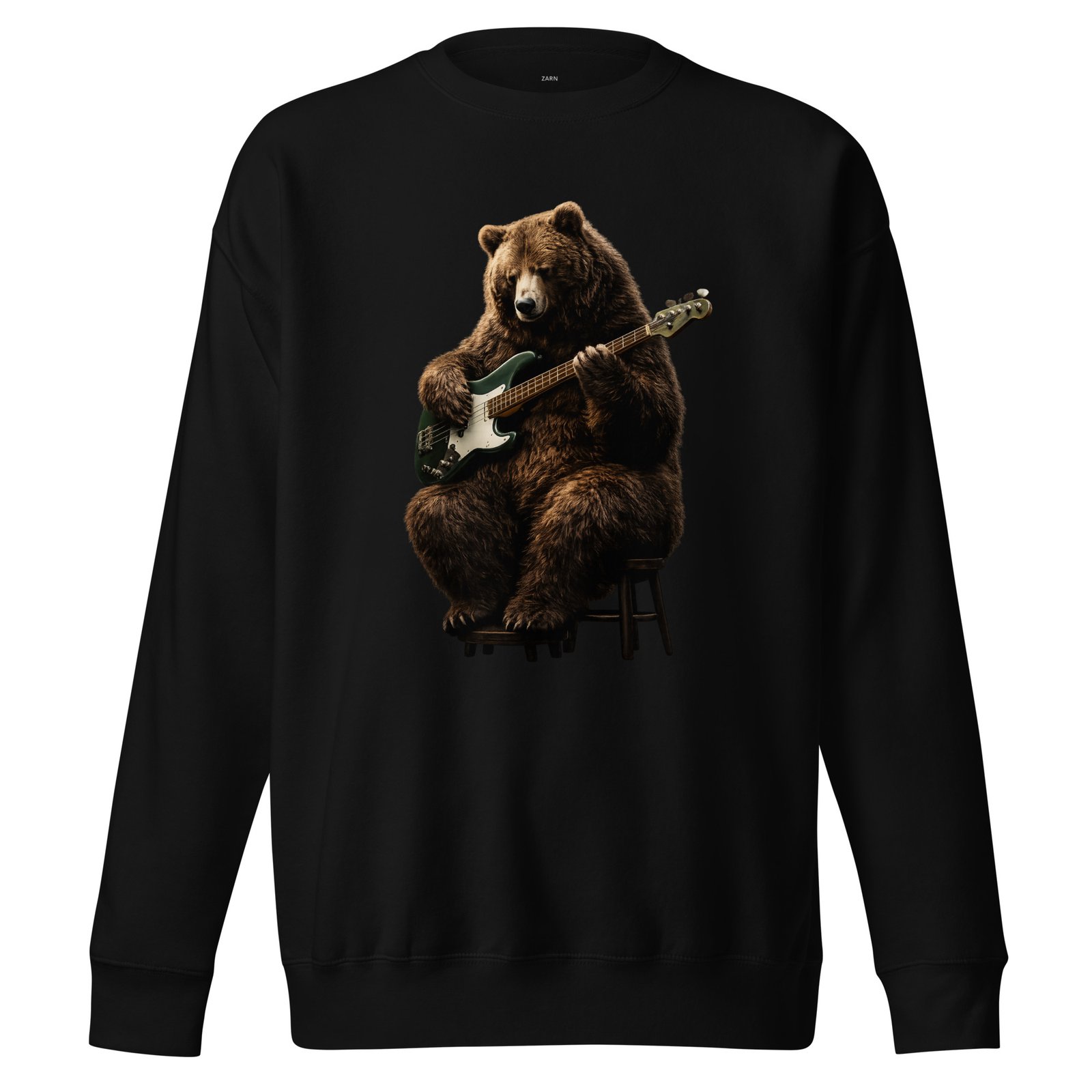 Bluza męska „Niedźwiedź Basista” – bluza męska z nadrukiem niedźwiedzia grającego na gitarze basowej| Zarn.pl Bluza męska „Niedźwiedź Basista” – bluza męska z nadrukiem niedźwiedzia grającego na gitarze basowej - obrazek 2