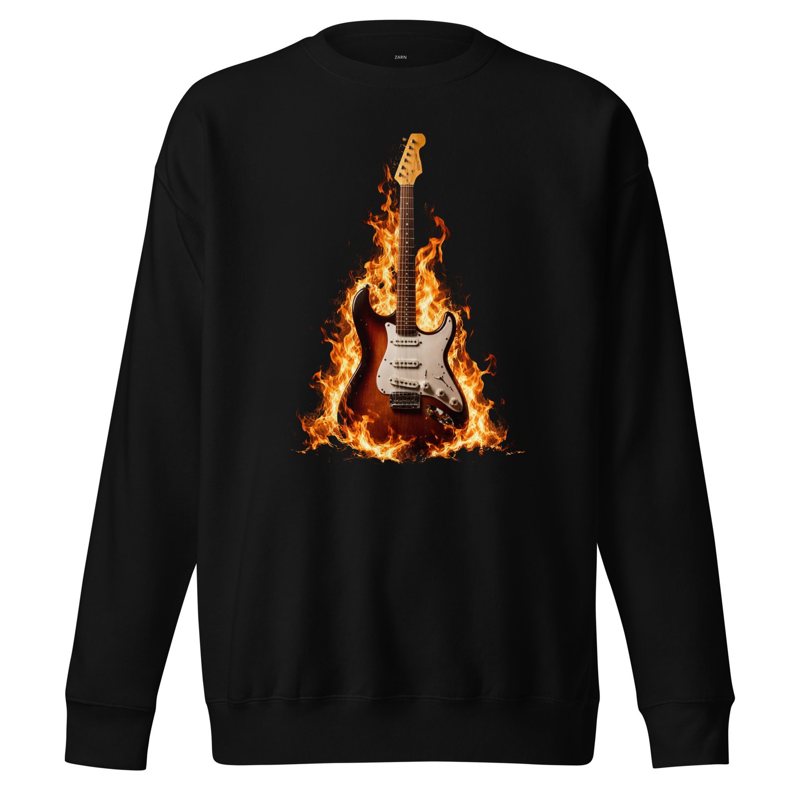Bluza męska „Płonąca Gitara Elektryczna” – bluza męska z nadrukiem gitary elektrycznej w płomieniach| Zarn.pl Bluza męska „Płonąca Gitara Elektryczna” – bluza męska z nadrukiem gitary elektrycznej w płomieniach - obrazek 2