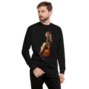bluza męska z ukulele i kwiatami