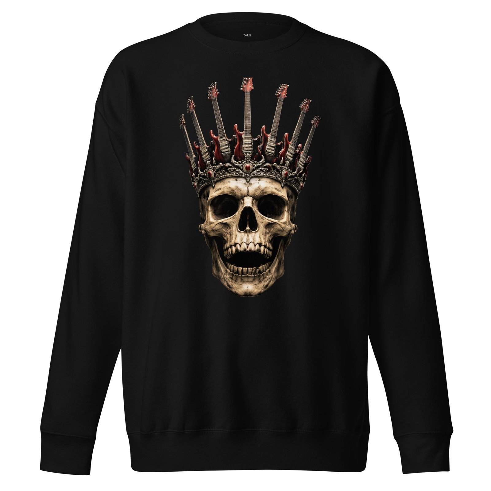 Bluza Męska Rockowa Król Czaszek i Gitar| Zarn.pl Bluza Męska Rockowa Król Czaszek i Gitar - obrazek 2