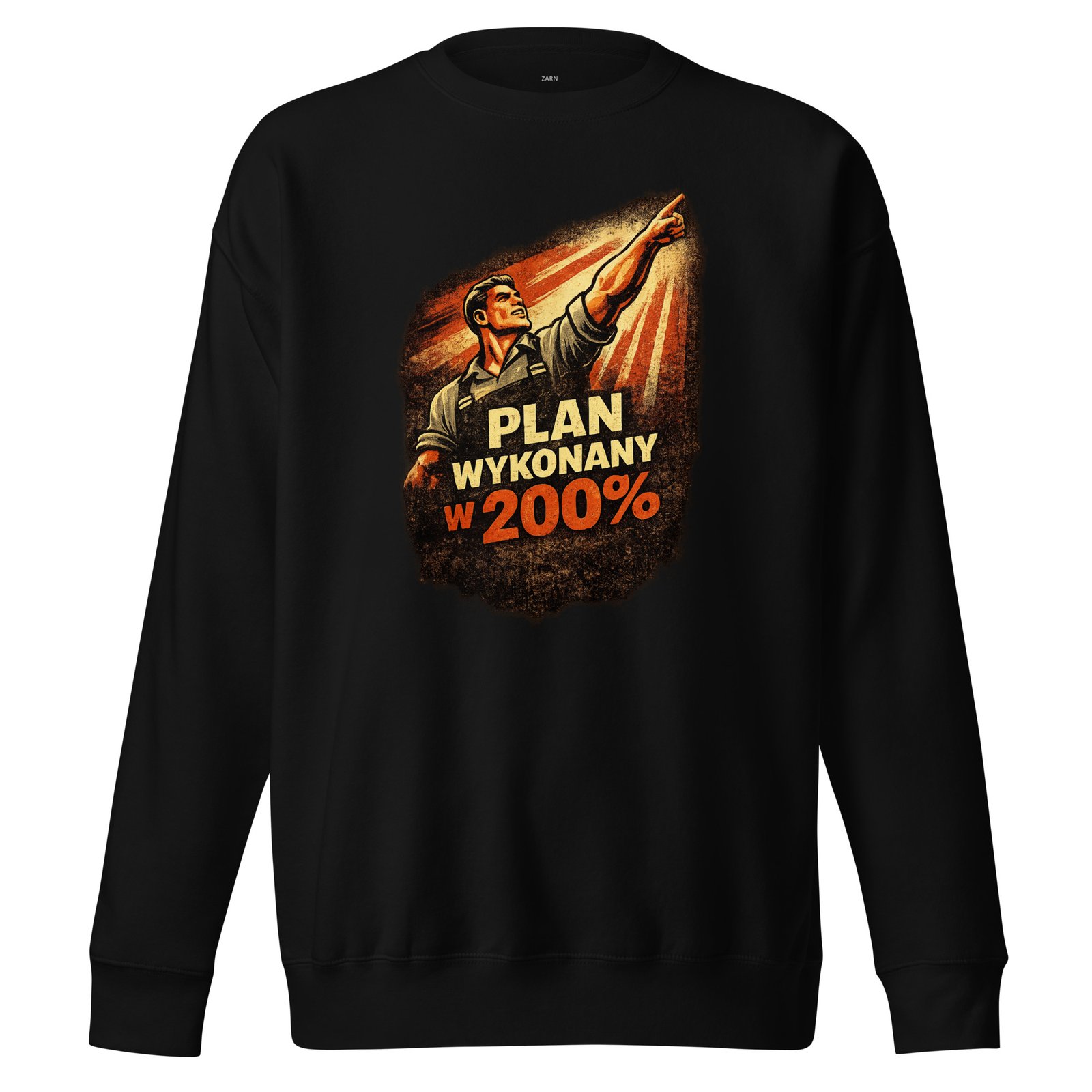 Bluza Męska PRL „Plan Wykonany w 200%”| Zarn.pl Bluza Męska PRL „Plan Wykonany w 200%” - obrazek 2