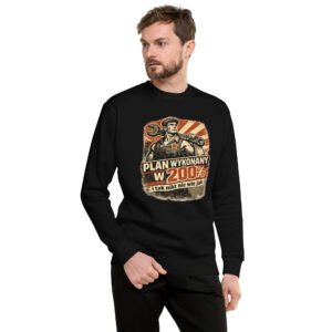 bluza męska PRL z propagandowym nadrukiem