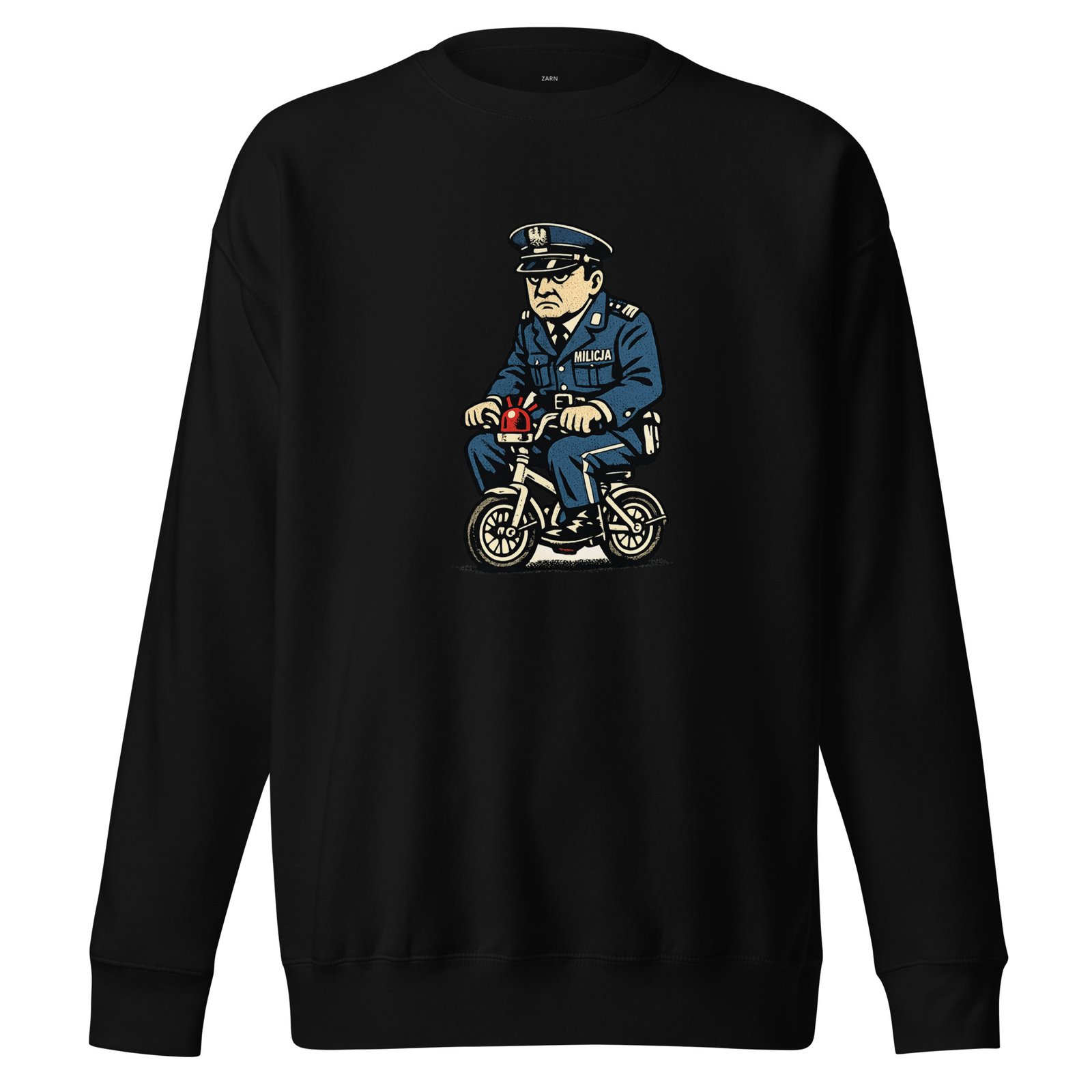 Męska bluza PRL „Milicjant Patrolowy” – bluza męska PRL z milicjantem na rowerku| Zarn.pl Męska bluza PRL „Milicjant Patrolowy” – bluza męska PRL z milicjantem na rowerku - obrazek 2