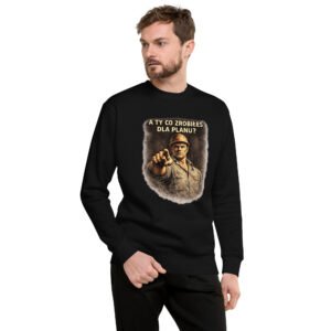 bluza męska PRL z robotnikiem propagandowym