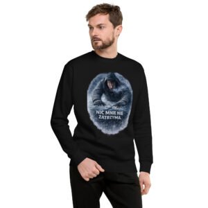 bluza męska motywacyjna z nadrukiem siły i determinacji