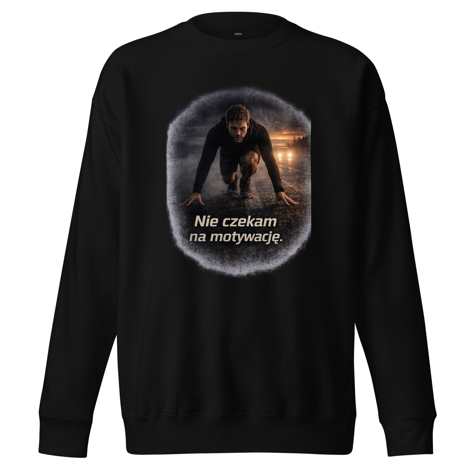Bluza męska „Nie czekam na motywację” – bluza męska motywacyjna o dyscyplinie i konsekwencji| Zarn.pl Bluza męska „Nie czekam na motywację” – bluza męska motywacyjna o dyscyplinie i konsekwencji - obrazek 2