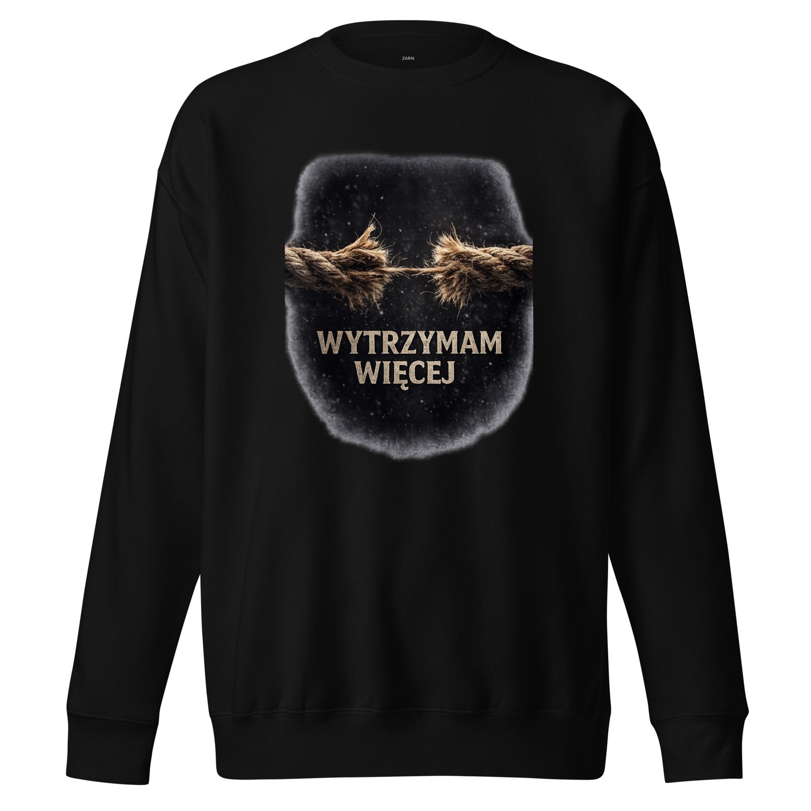 Bluza motywacyjna męska z napisem Wytrzymam Więcej – symbol wytrwałości i odporności| Zarn.pl Bluza motywacyjna męska z napisem Wytrzymam Więcej – symbol wytrwałości i odporności - obrazek 2