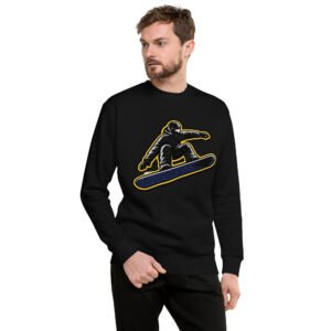 bluza męska snowboardzista w skoku