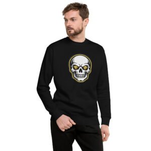 bluza męska z czaszką i diamentowymi oczami