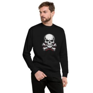 bluza męska z nadrukiem czaszki i skrzyżowanych kości