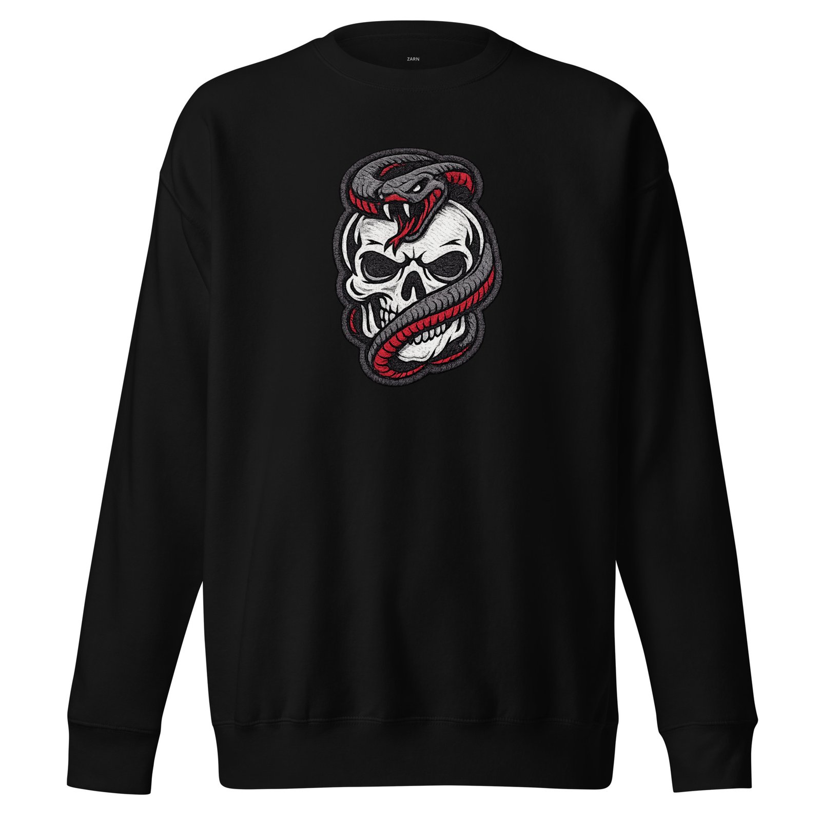 Męska bluza z nadrukiem czaszki i węża – bluza streetwear skull snake| Zarn.pl Męska bluza z nadrukiem czaszki i węża – bluza streetwear skull snake - obrazek 2