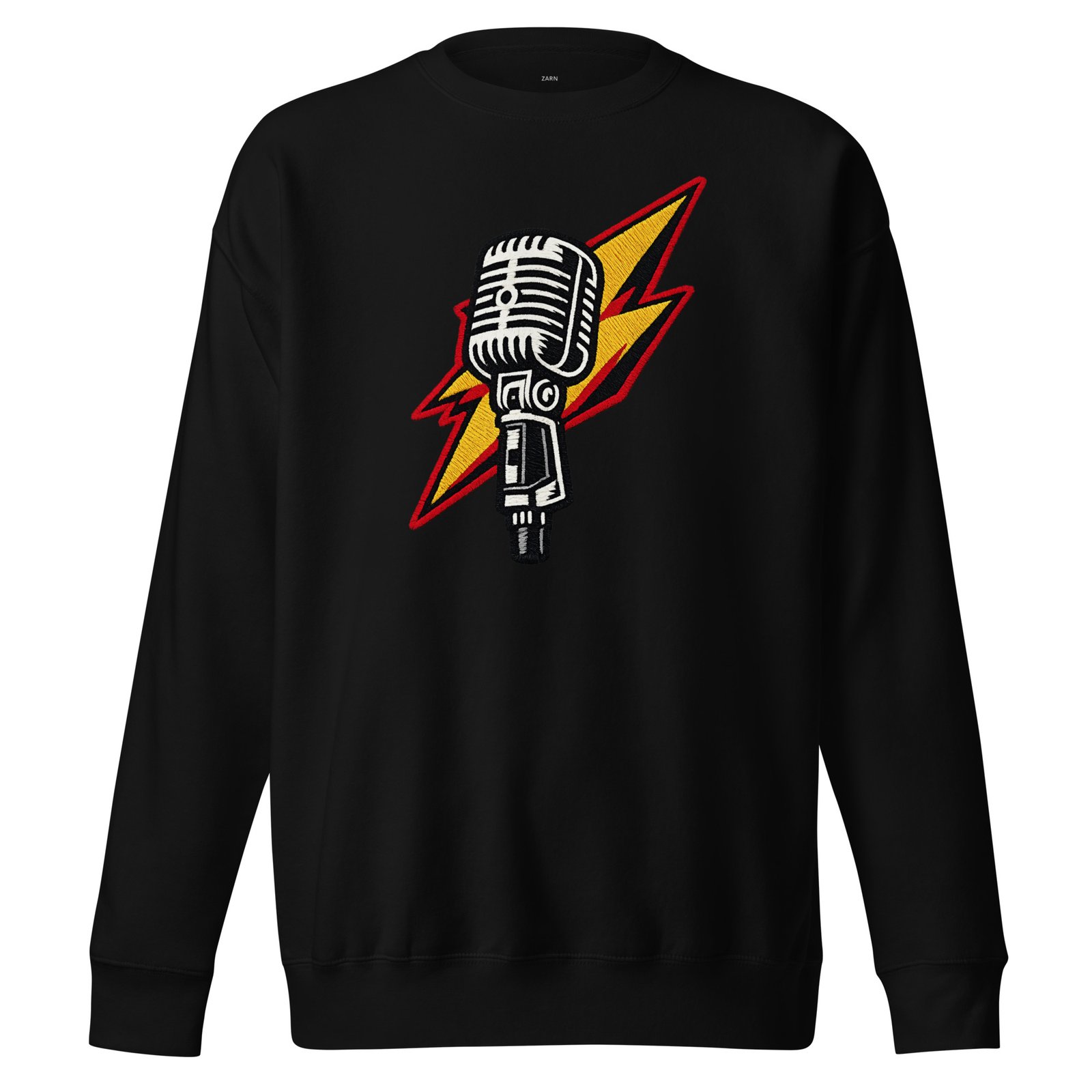 Męska bluza z mikrofonem retro i błyskawicą| Zarn.pl Męska bluza z mikrofonem retro i błyskawicą - obrazek 2
