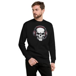 bluza męska z czaszką w słuchawkach gamingowych