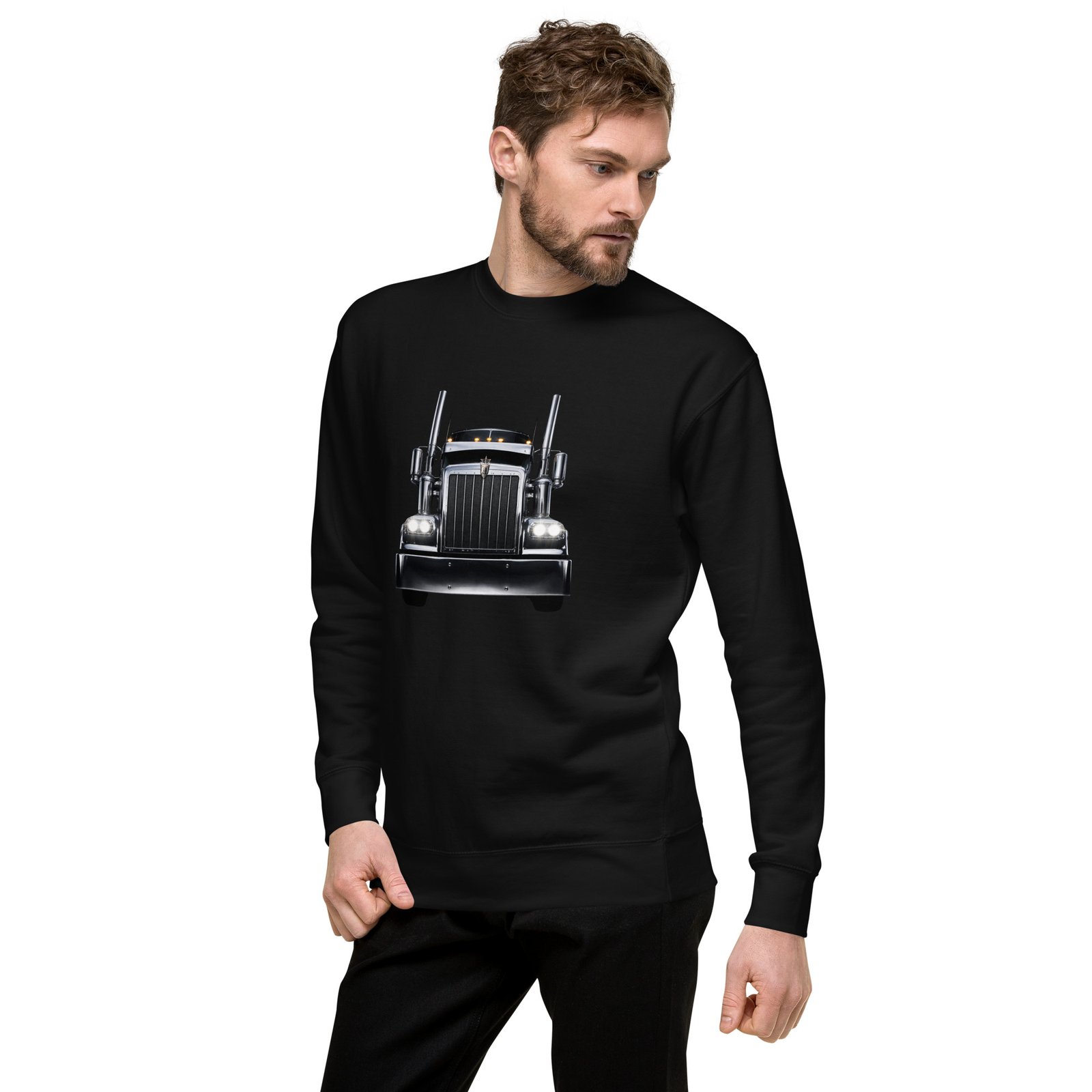 Bluza męska z amerykańską ciężarówką klasy premium – potężny truck Auto-Moto| Zarn.pl Bluza męska z amerykańską ciężarówką klasy premium – potężny truck Auto-Moto - obrazek 13