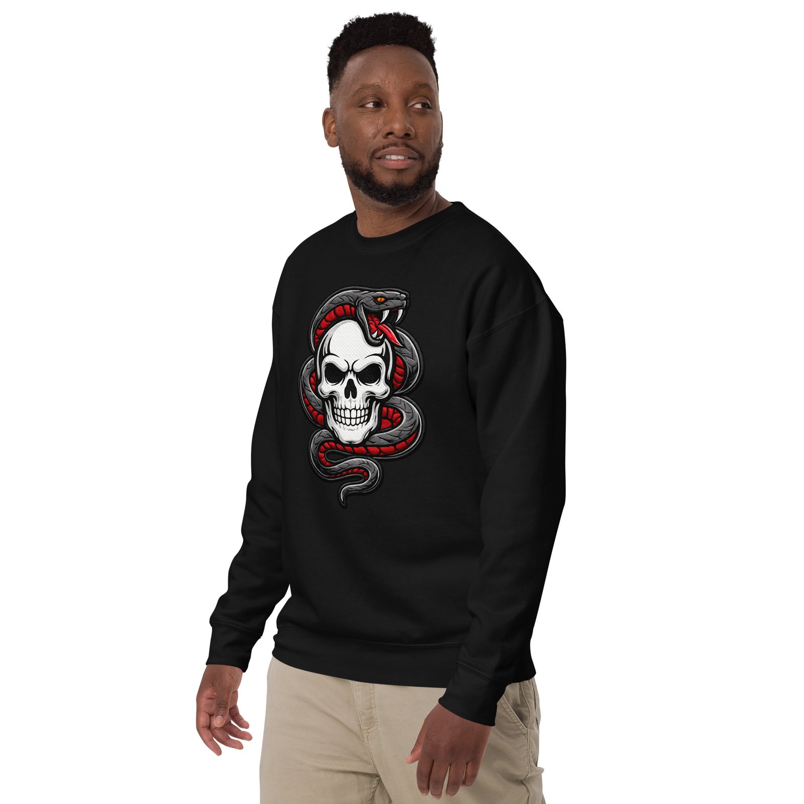 Bluza męska z czaszką i oplatającym wężem – alternatywna bluza z motywem snake skull| Zarn.pl Bluza męska z czaszką i oplatającym wężem – alternatywna bluza z motywem snake skull - obrazek 13