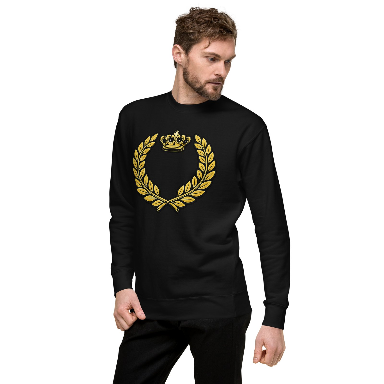 Bluza męska z koroną i laurem – elegancka bluza z królewskim symbolem sukcesu| Zarn.pl Bluza męska z koroną i laurem – elegancka bluza z królewskim symbolem sukcesu - obrazek 13