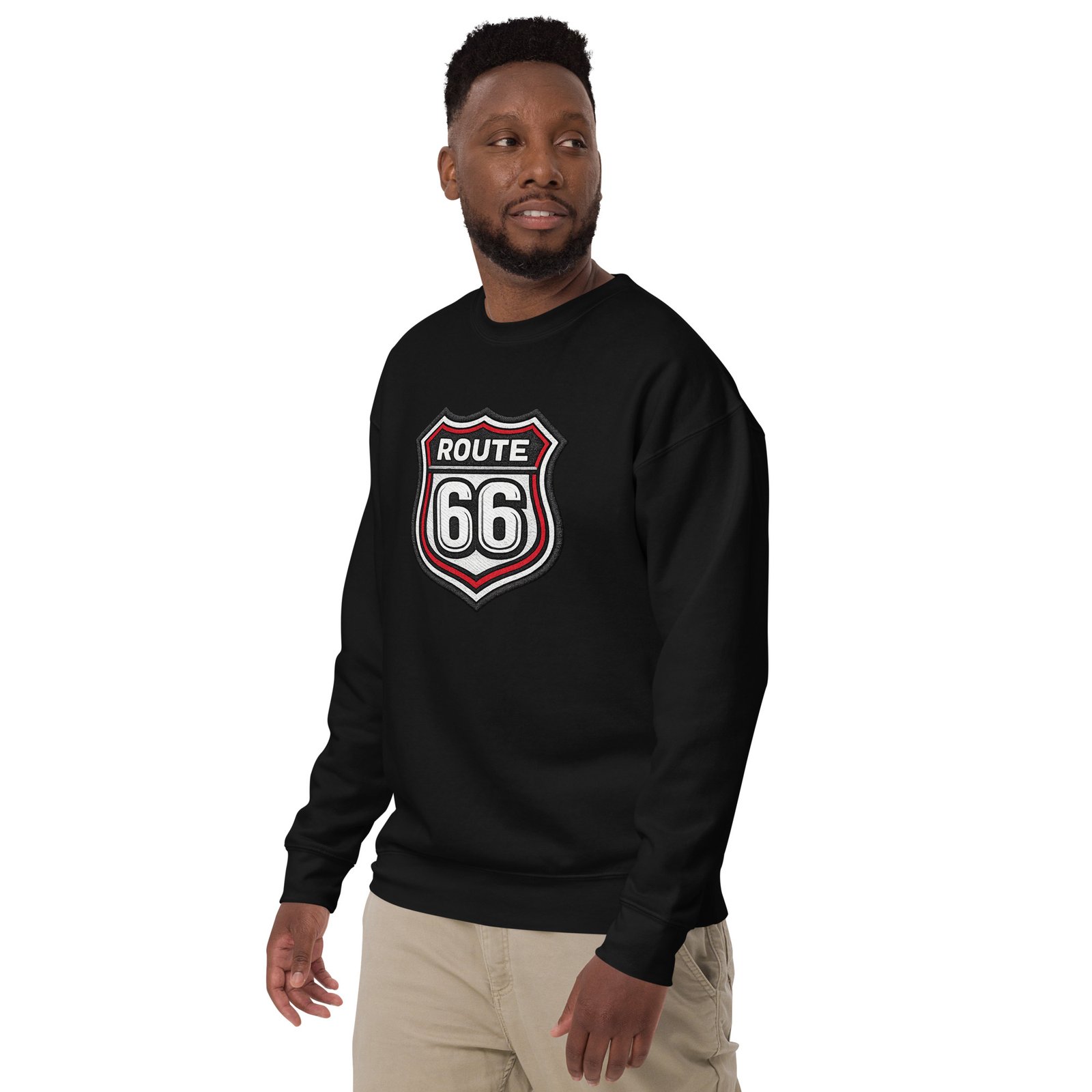 Męska bluza z nadrukiem Route 66 – bluza dla fanów motoryzacji i amerykańskich tras| Zarn.pl Męska bluza z nadrukiem Route 66 – bluza dla fanów motoryzacji i amerykańskich tras - obrazek 13