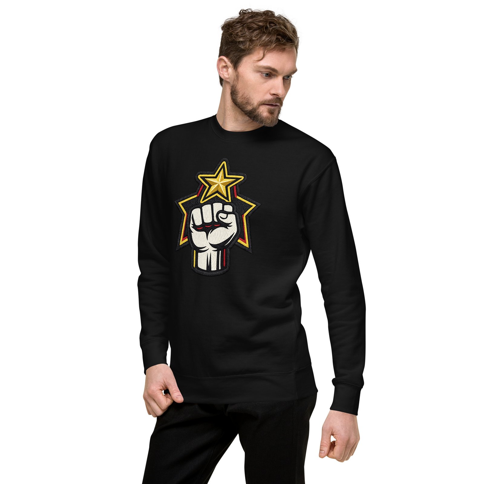 Męska bluza z zaciśniętą pięścią i gwiazdą| Zarn.pl Męska bluza z zaciśniętą pięścią i gwiazdą - obrazek 13