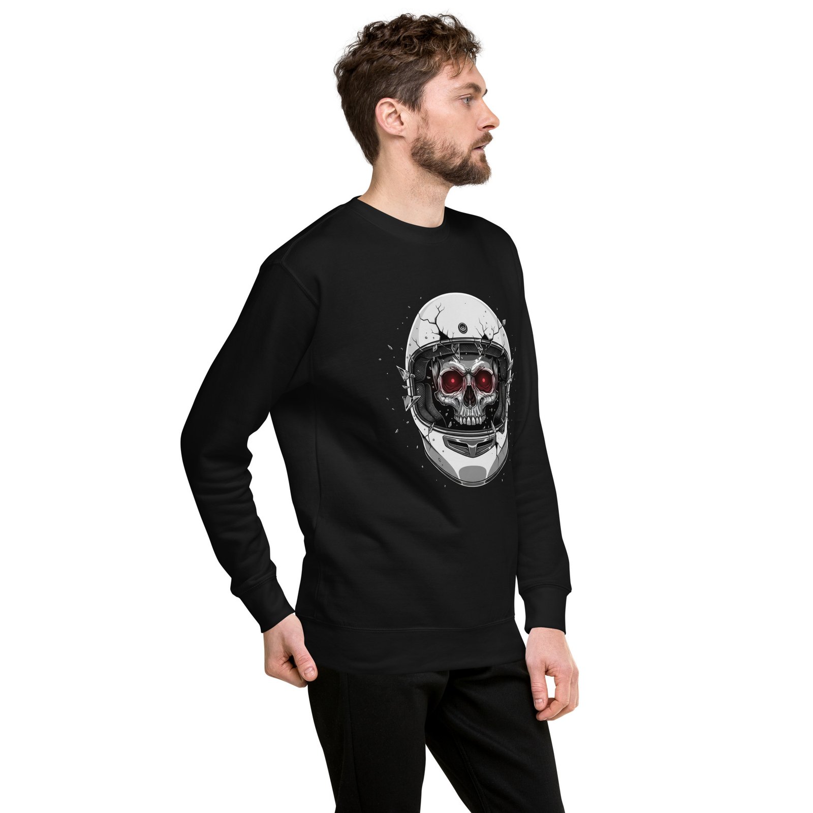 Bluza męska motocyklowa z czaszką w kasku motocyklisty| Zarn.pl Bluza męska motocyklowa z czaszką w kasku motocyklisty - obrazek 17