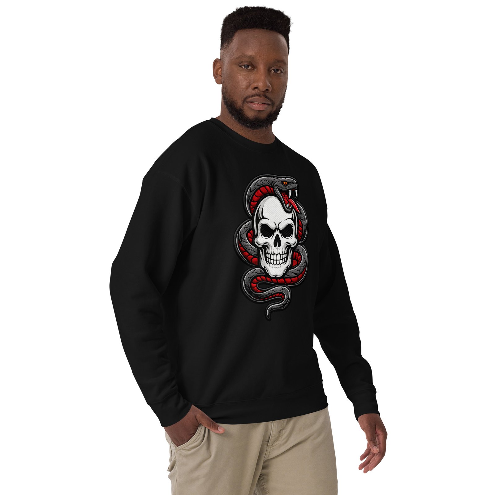 Bluza męska z czaszką i oplatającym wężem – alternatywna bluza z motywem snake skull| Zarn.pl Bluza męska z czaszką i oplatającym wężem – alternatywna bluza z motywem snake skull - obrazek 17