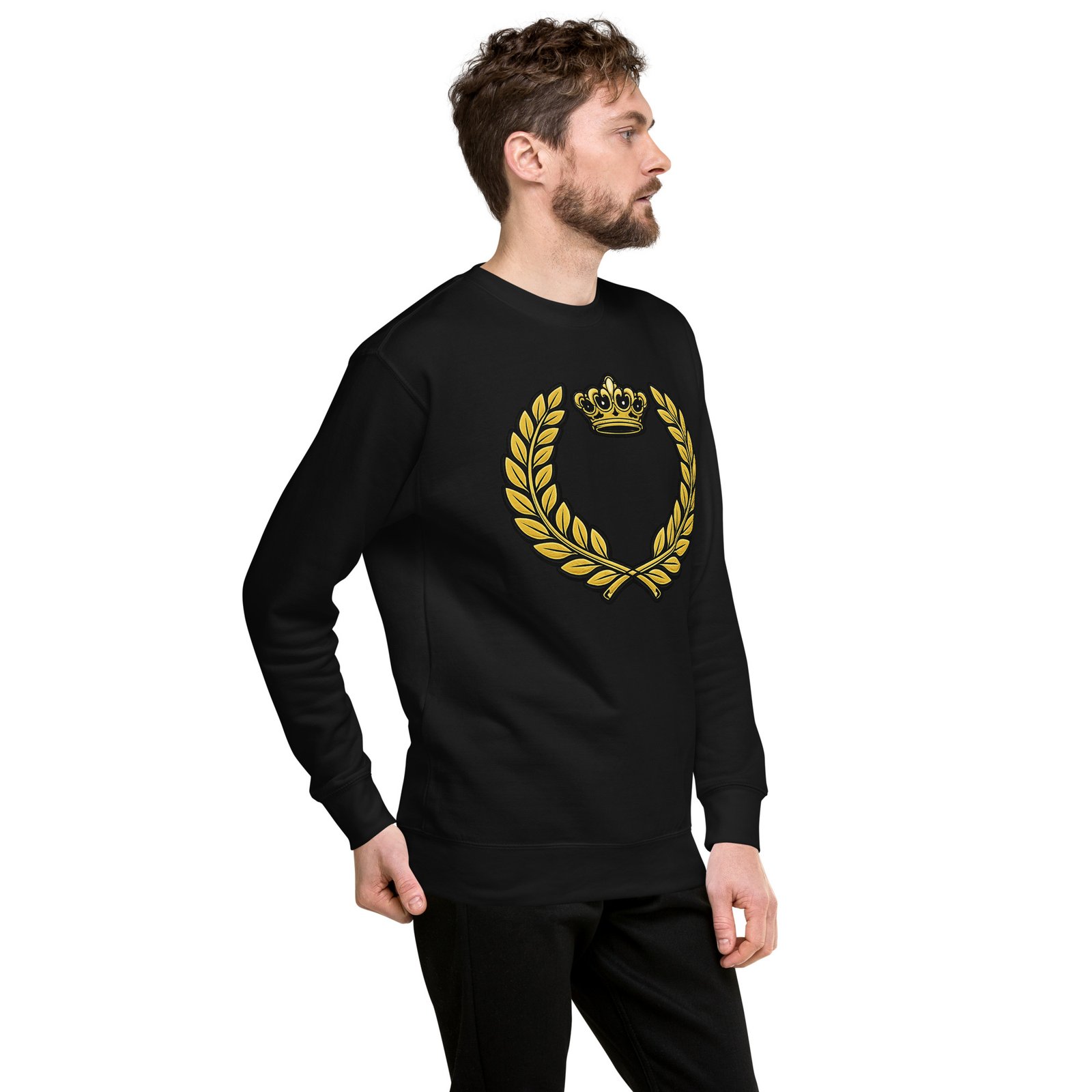 Bluza męska z koroną i laurem – elegancka bluza z królewskim symbolem sukcesu| Zarn.pl Bluza męska z koroną i laurem – elegancka bluza z królewskim symbolem sukcesu - obrazek 17