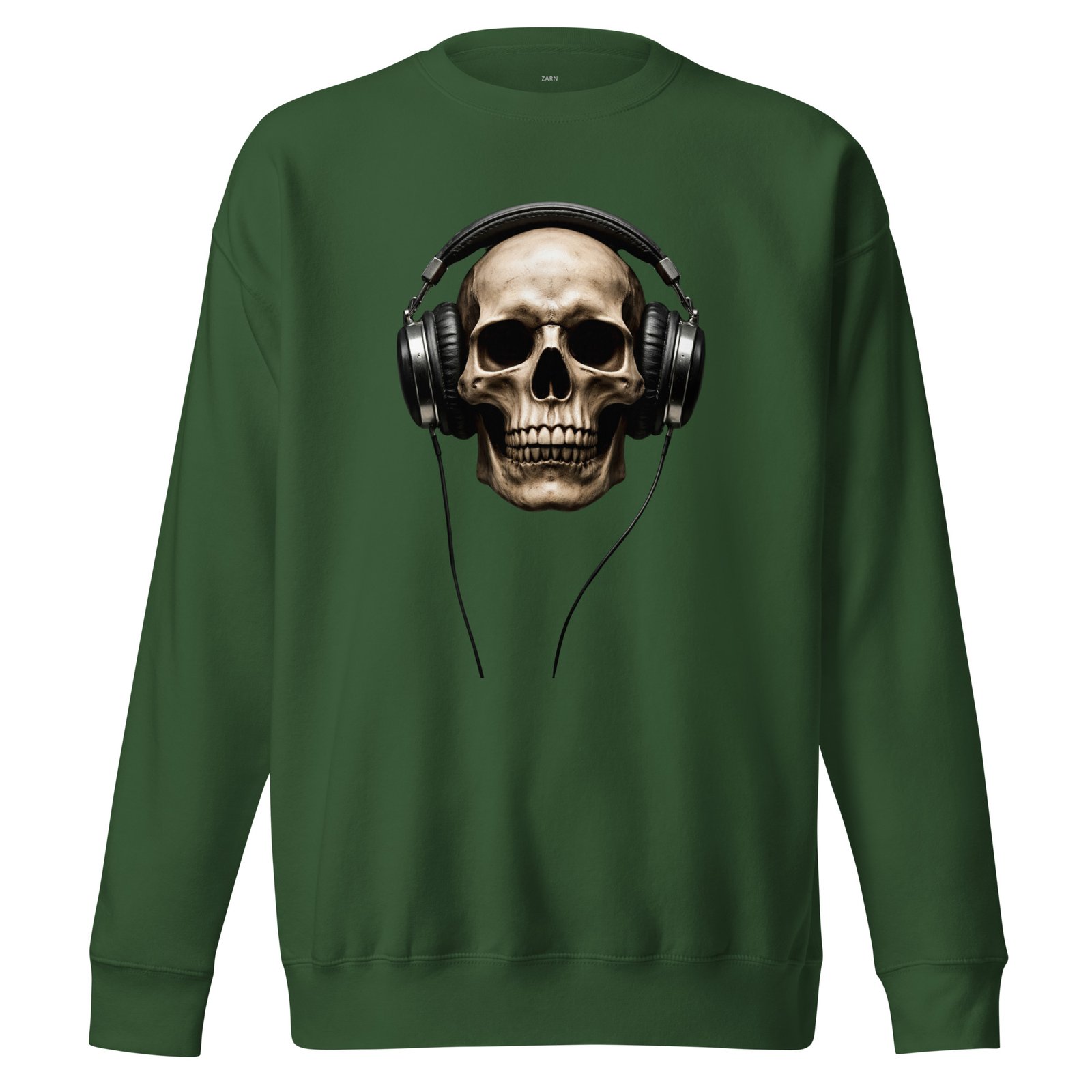 Bluza męska „Rockowy Czaszkofon” – bluza męska z nadrukiem czaszki w słuchawkach| Zarn.pl Bluza męska „Rockowy Czaszkofon” – bluza męska z nadrukiem czaszki w słuchawkach - obrazek 4