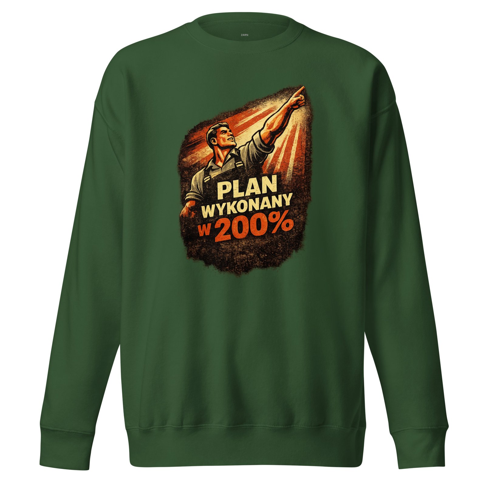 Bluza Męska PRL „Plan Wykonany w 200%”| Zarn.pl Bluza Męska PRL „Plan Wykonany w 200%” - obrazek 4