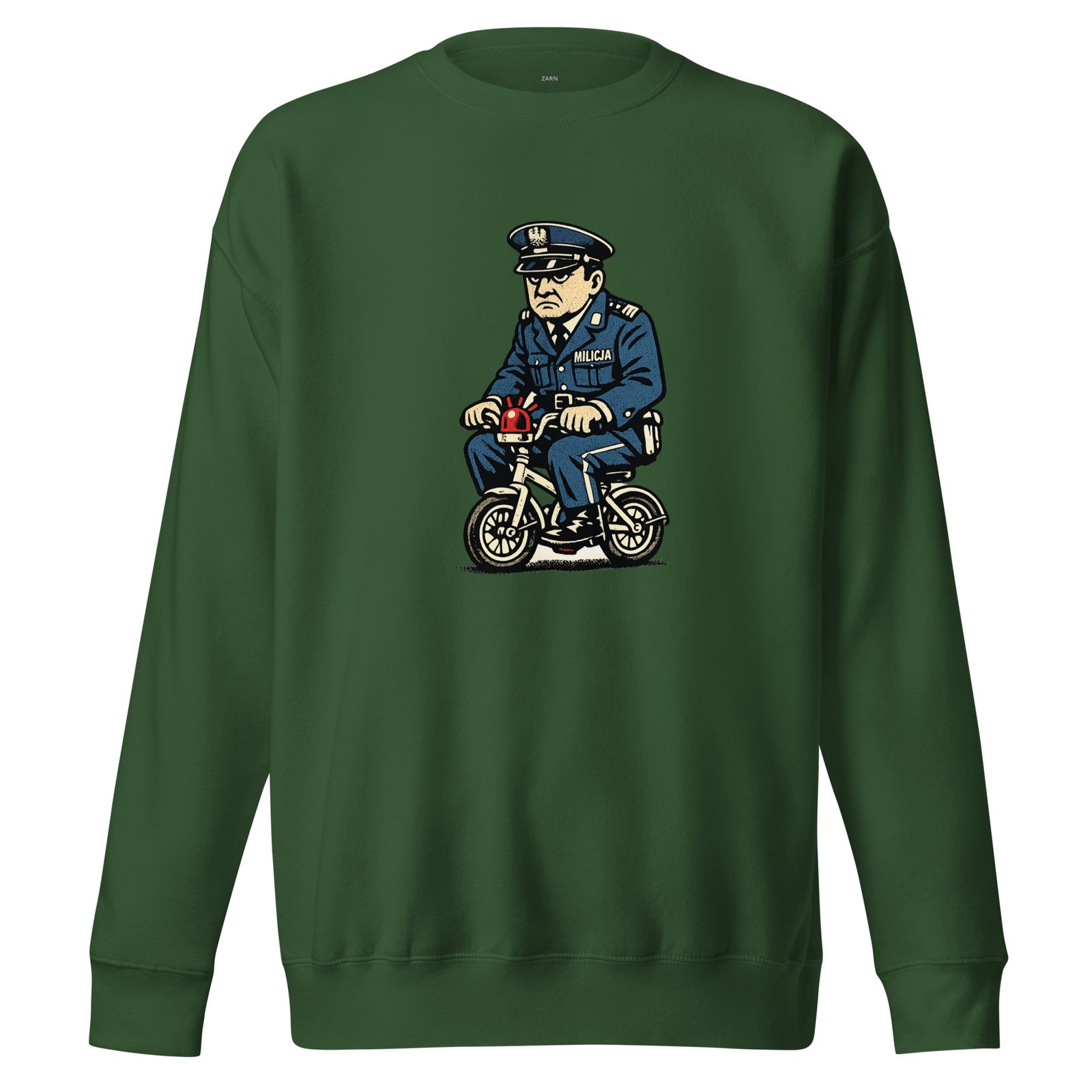 Męska bluza PRL „Milicjant Patrolowy” – bluza męska PRL z milicjantem na rowerku| Zarn.pl Męska bluza PRL „Milicjant Patrolowy” – bluza męska PRL z milicjantem na rowerku - obrazek 4