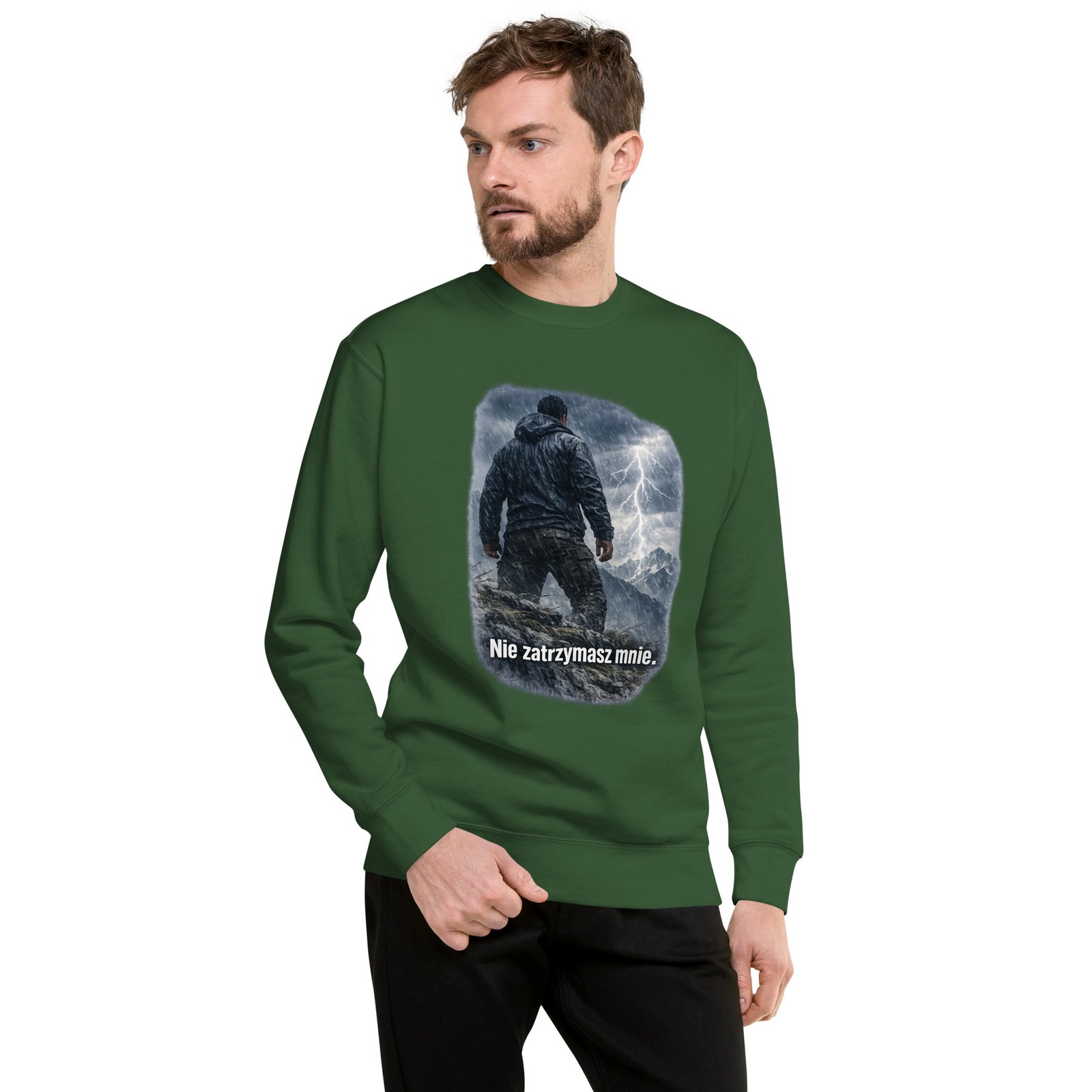 Bluza męska „Nie zatrzymasz mnie” – bluza męska motywacyjna z symbolem niezłomnej determinacji| Zarn.pl Bluza męska „Nie zatrzymasz mnie” – bluza męska motywacyjna z symbolem niezłomnej determinacji - obrazek 7