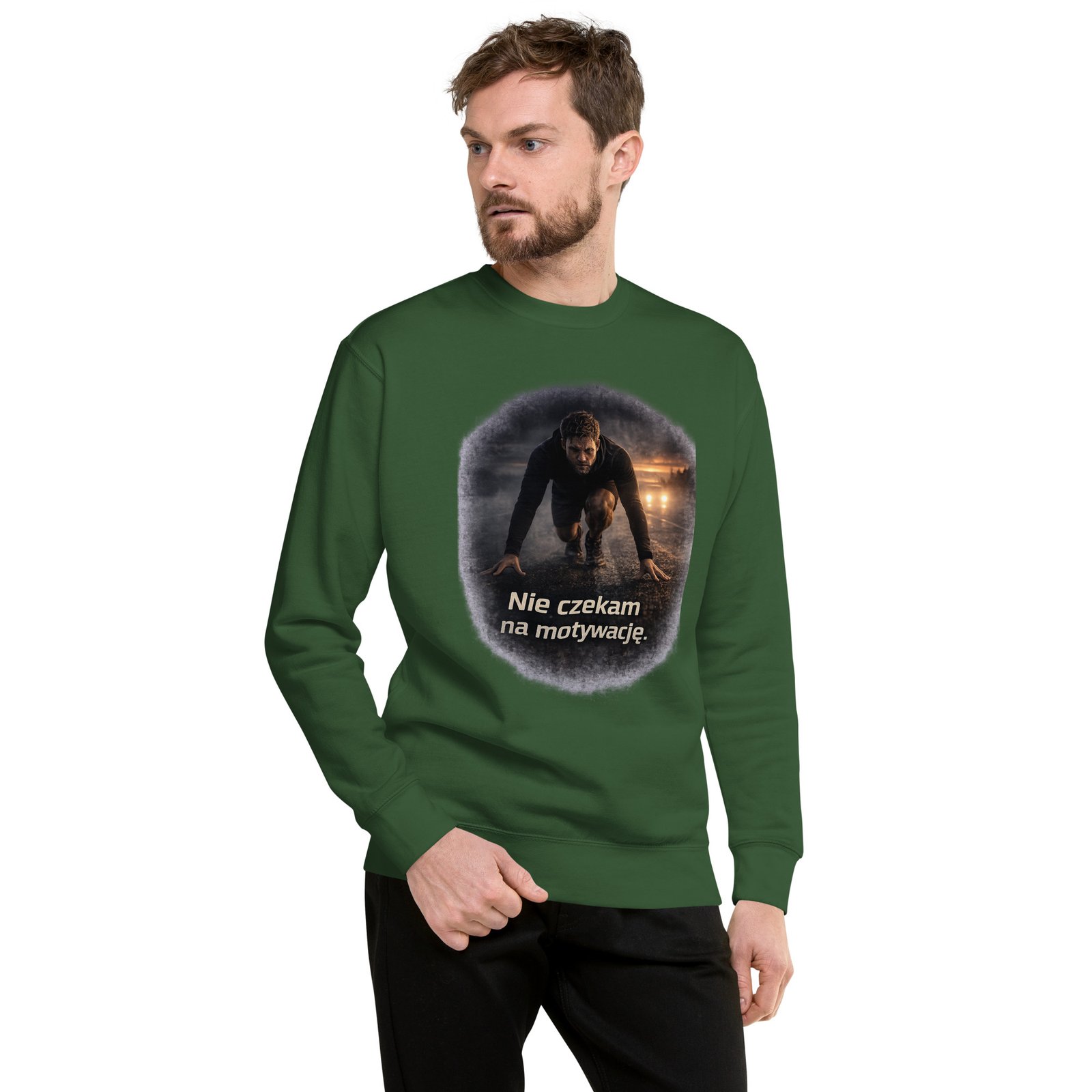 Bluza męska „Nie czekam na motywację” – bluza męska motywacyjna o dyscyplinie i konsekwencji| Zarn.pl Bluza męska „Nie czekam na motywację” – bluza męska motywacyjna o dyscyplinie i konsekwencji - obrazek 7
