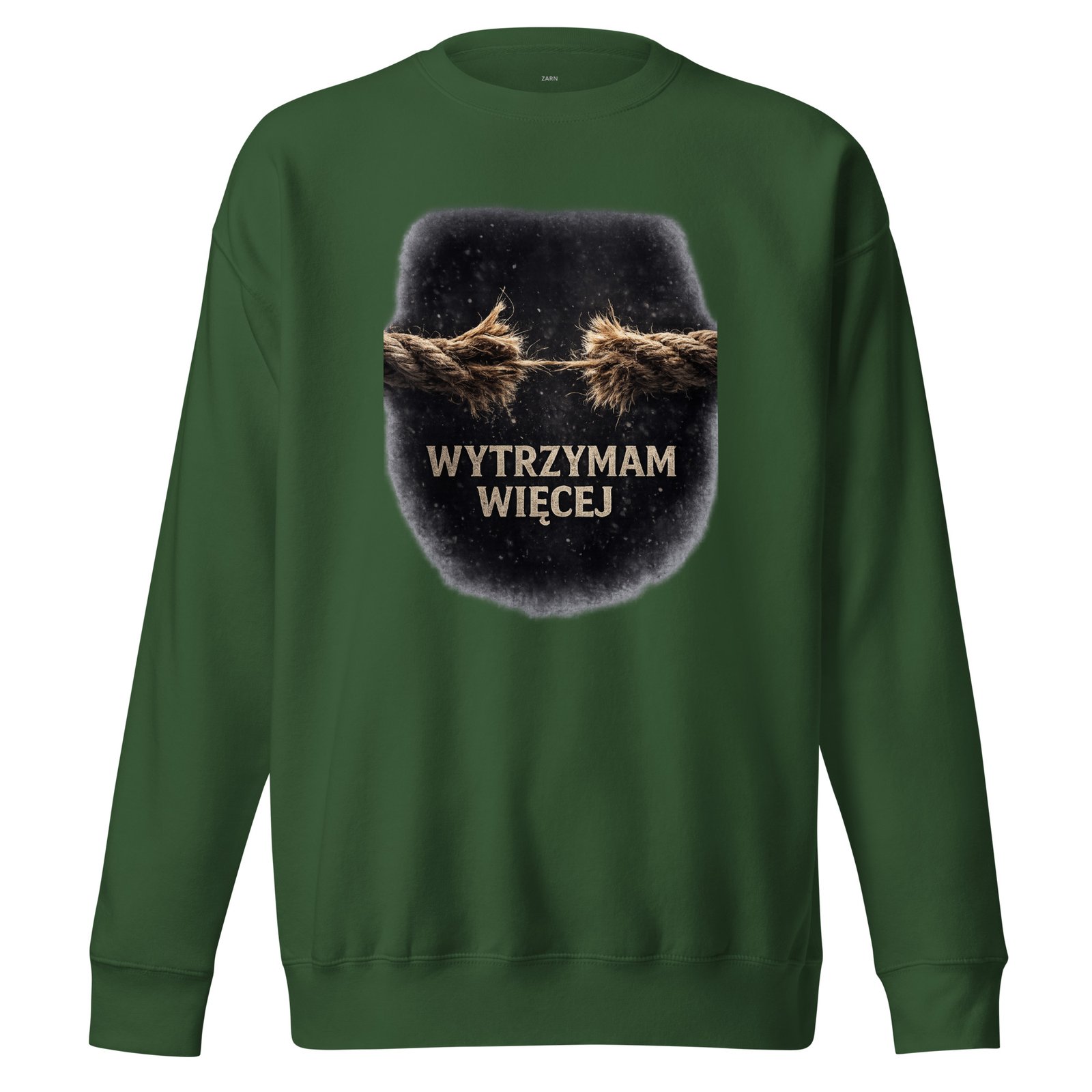 Bluza motywacyjna męska z napisem Wytrzymam Więcej – symbol wytrwałości i odporności| Zarn.pl Bluza motywacyjna męska z napisem Wytrzymam Więcej – symbol wytrwałości i odporności - obrazek 4