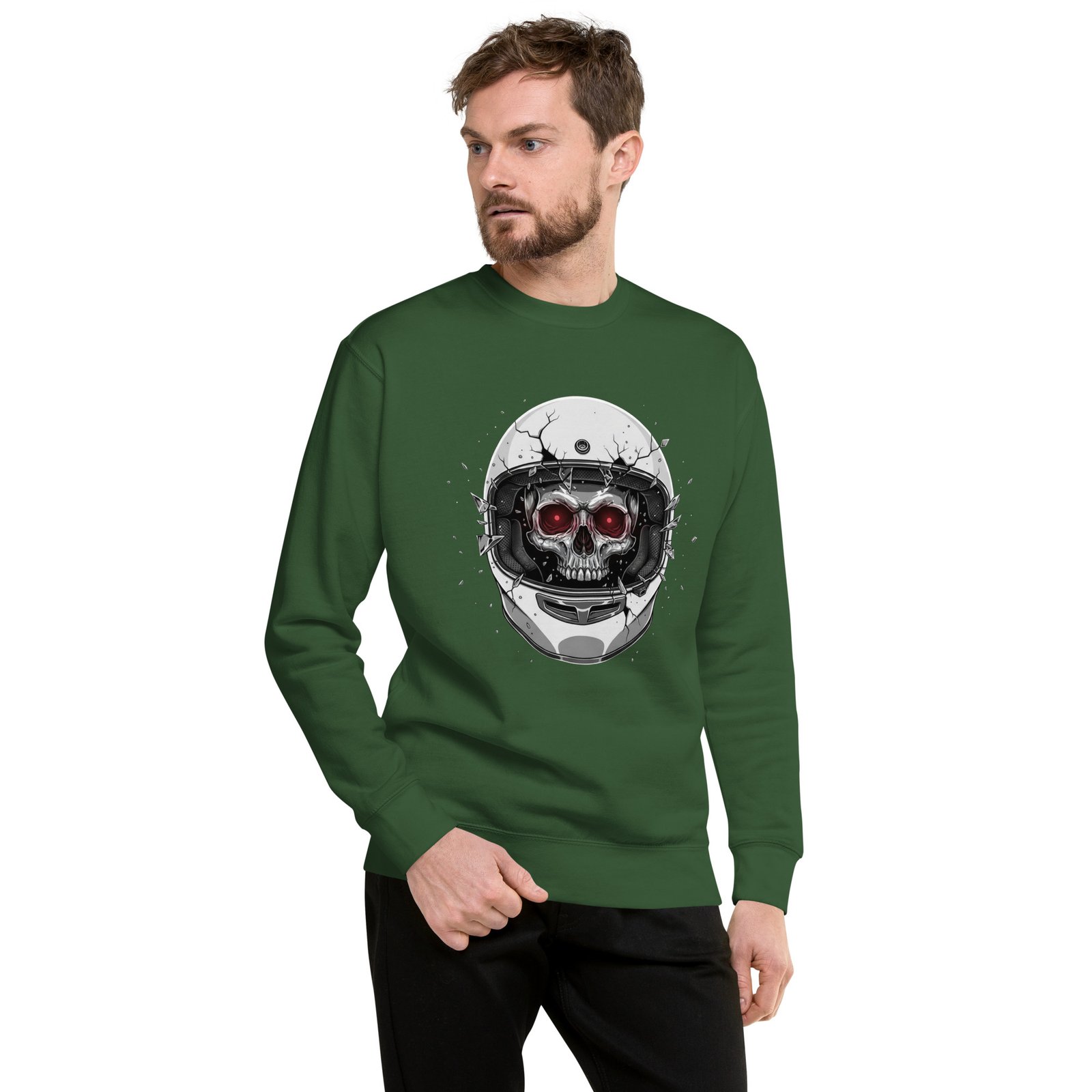 Bluza męska motocyklowa z czaszką w kasku motocyklisty| Zarn.pl Bluza męska motocyklowa z czaszką w kasku motocyklisty - obrazek 8