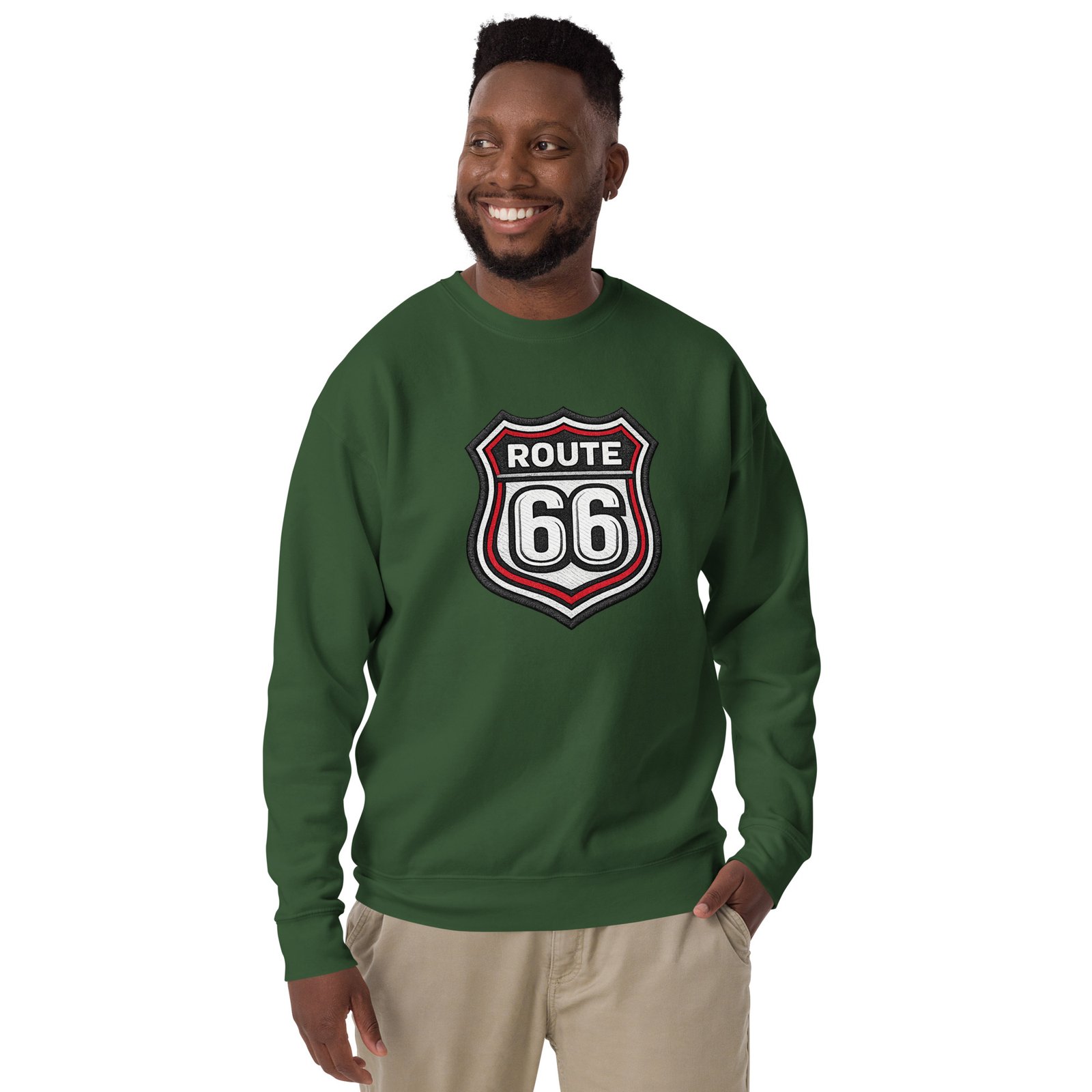 Męska bluza z nadrukiem Route 66 – bluza dla fanów motoryzacji i amerykańskich tras| Zarn.pl Męska bluza z nadrukiem Route 66 – bluza dla fanów motoryzacji i amerykańskich tras - obrazek 12
