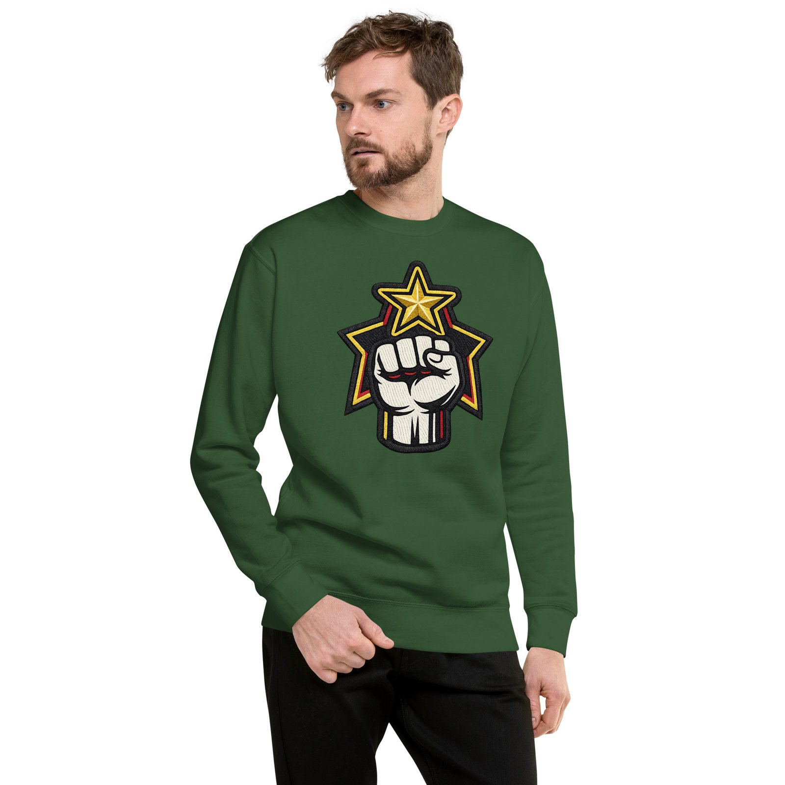 Męska bluza z zaciśniętą pięścią i gwiazdą| Zarn.pl Męska bluza z zaciśniętą pięścią i gwiazdą - obrazek 7