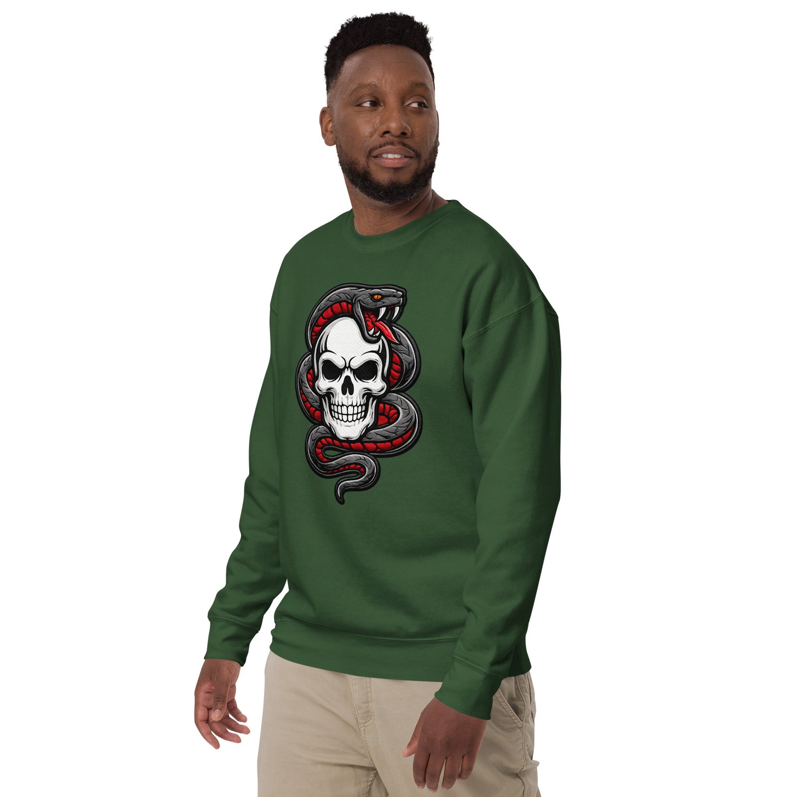 Bluza męska z czaszką i oplatającym wężem – alternatywna bluza z motywem snake skull| Zarn.pl Bluza męska z czaszką i oplatającym wężem – alternatywna bluza z motywem snake skull - obrazek 15