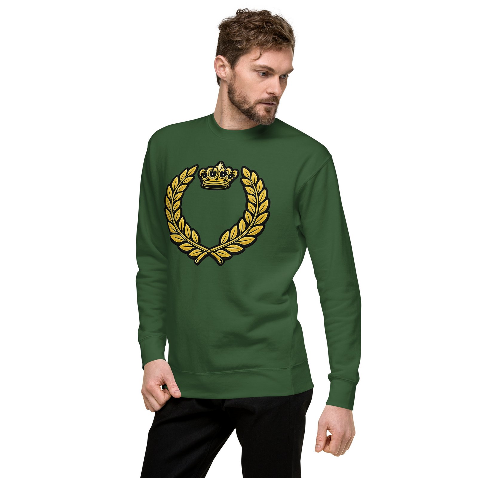 Bluza męska z koroną i laurem – elegancka bluza z królewskim symbolem sukcesu| Zarn.pl Bluza męska z koroną i laurem – elegancka bluza z królewskim symbolem sukcesu - obrazek 15