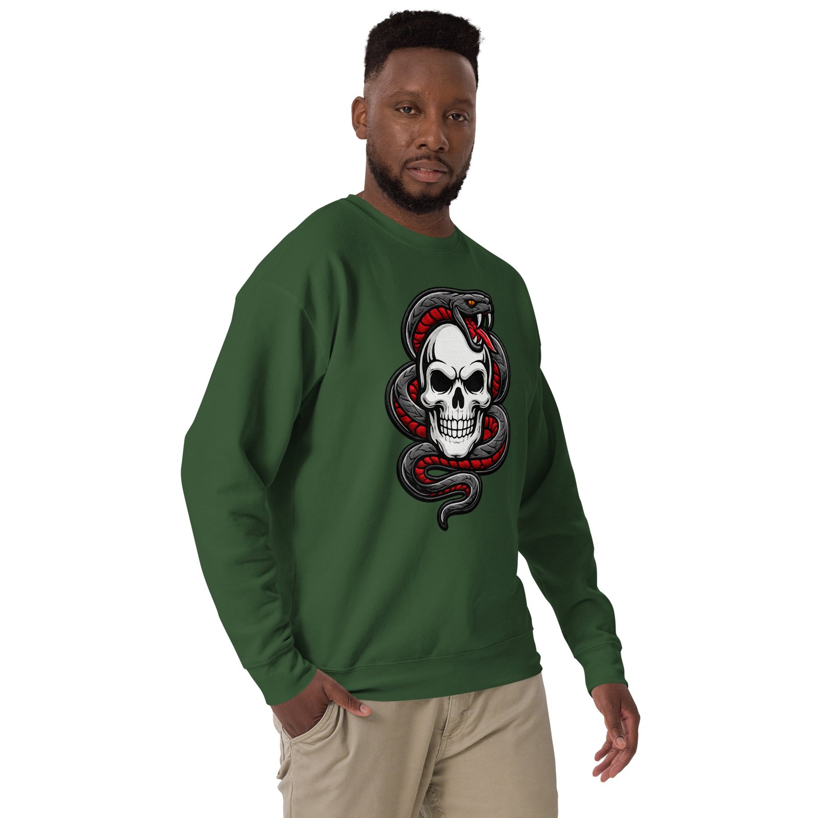 Bluza męska z czaszką i oplatającym wężem – alternatywna bluza z motywem snake skull| Zarn.pl Bluza męska z czaszką i oplatającym wężem – alternatywna bluza z motywem snake skull - obrazek 19
